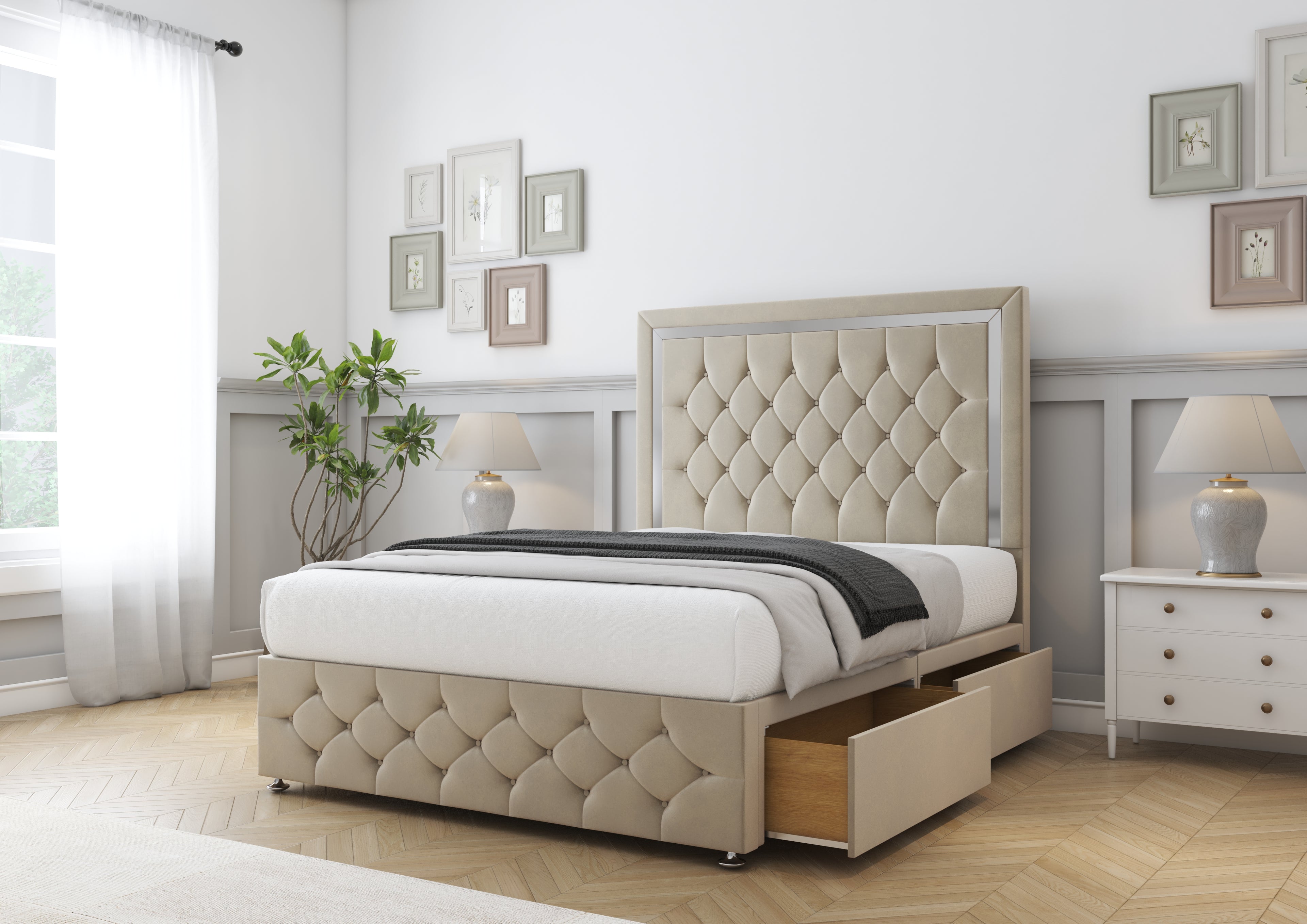 Sofia Chrome Divan Bed