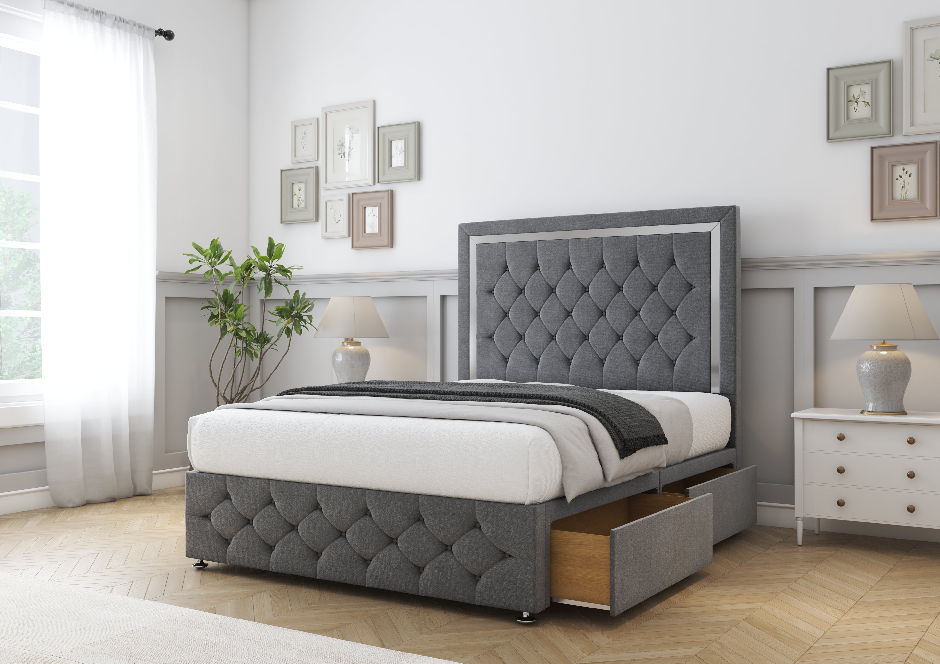 Sofia Chrome Divan Bed