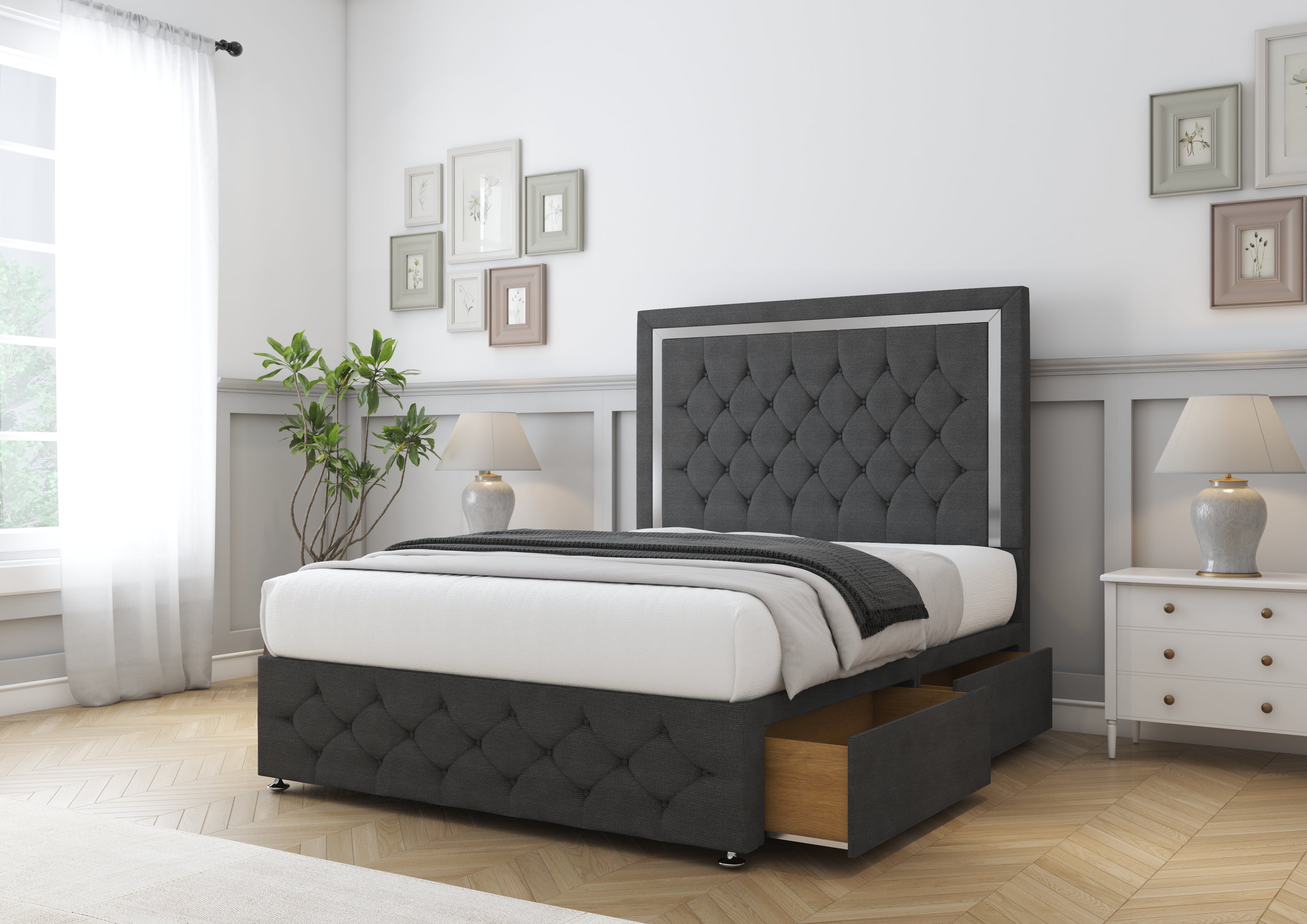 Sofia Chrome Divan Bed