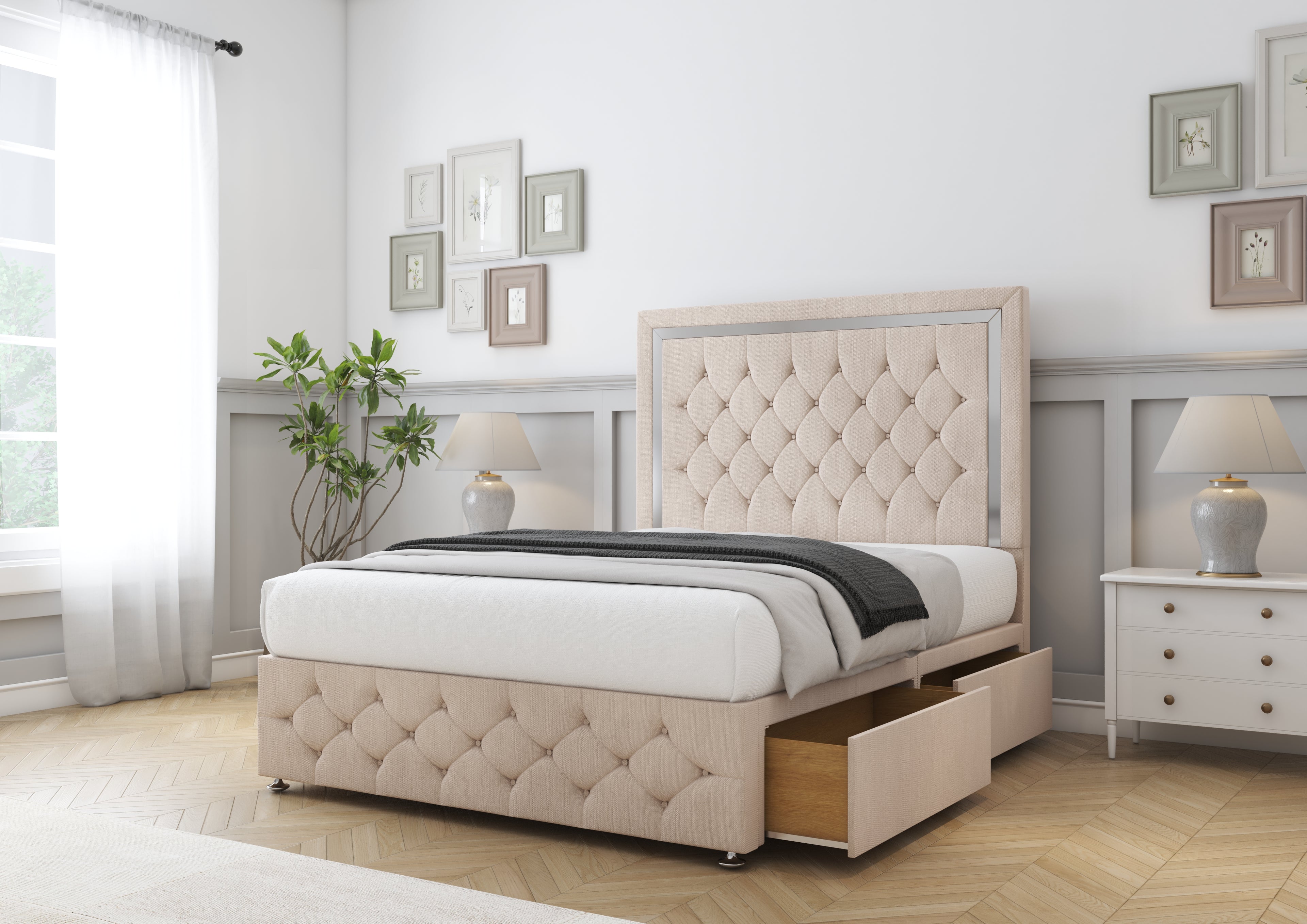 Sofia Chrome Divan Bed