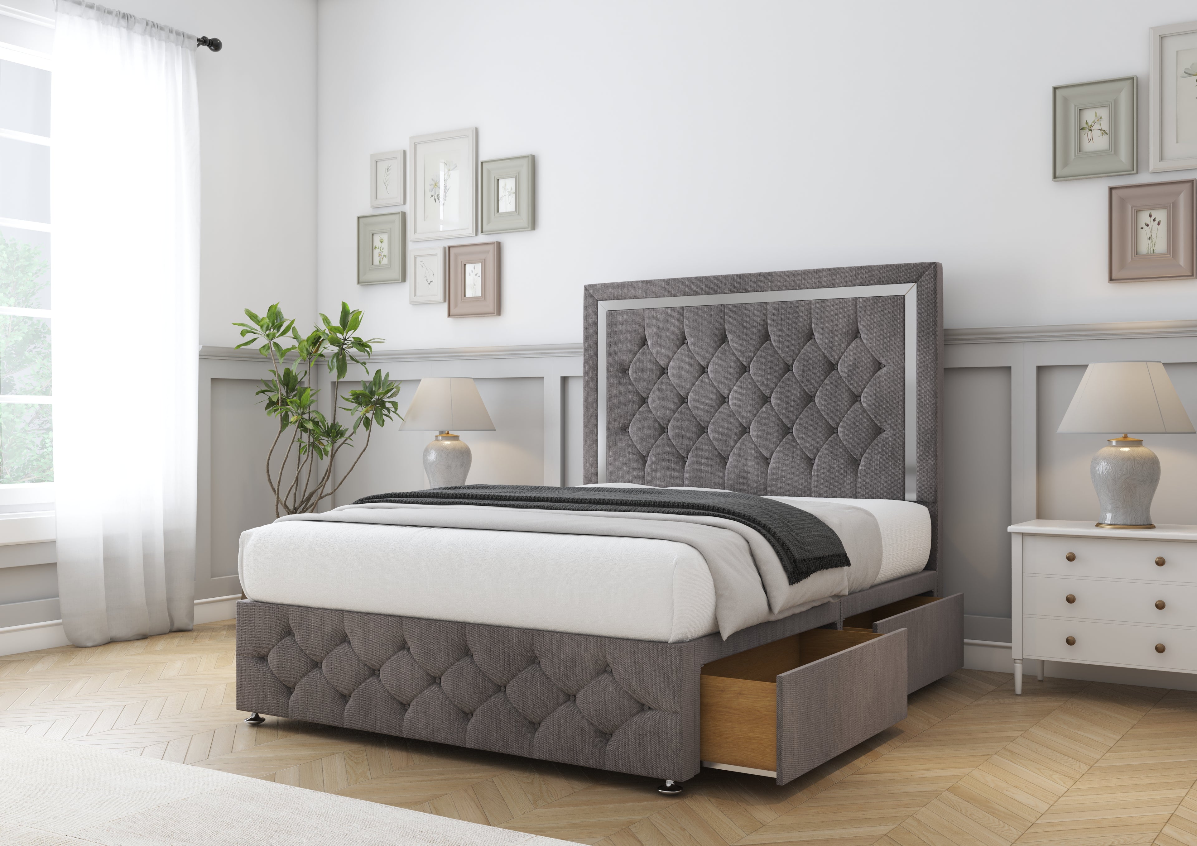 Sofia Chrome Divan Bed