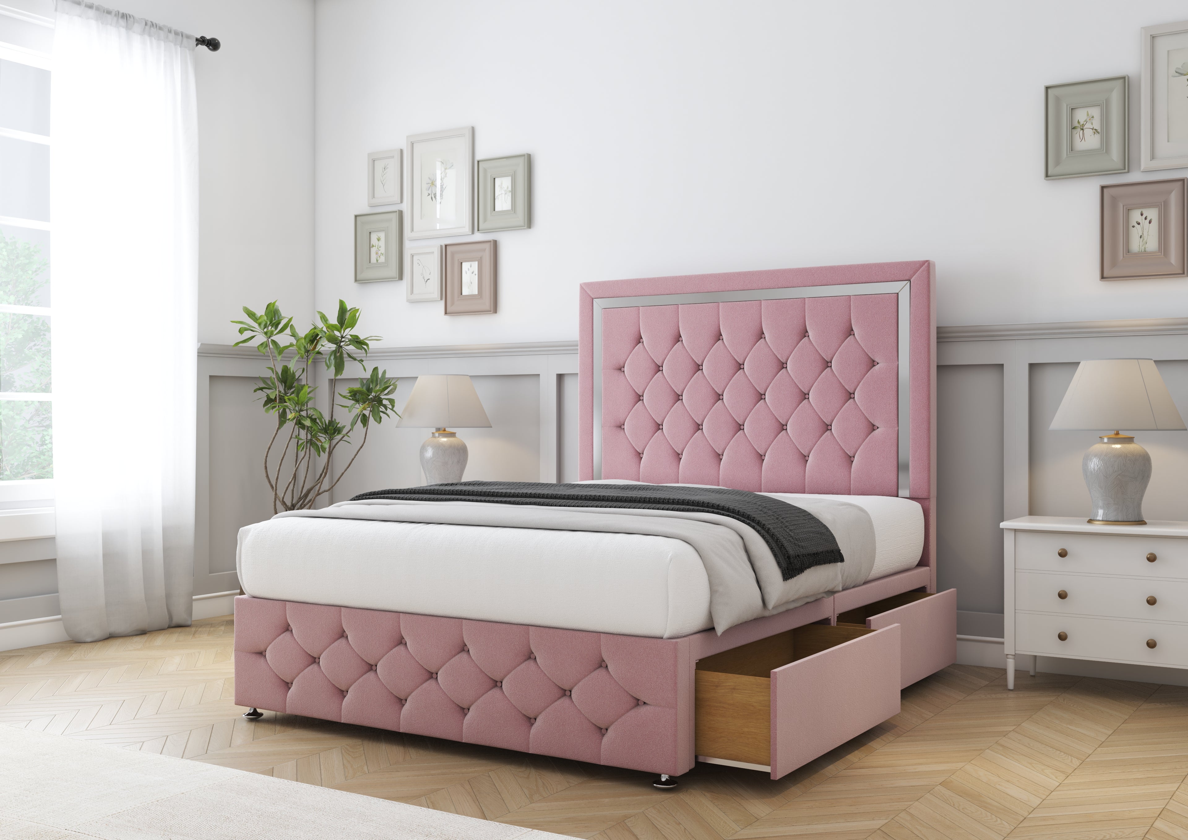 Sofia Chrome Divan Bed