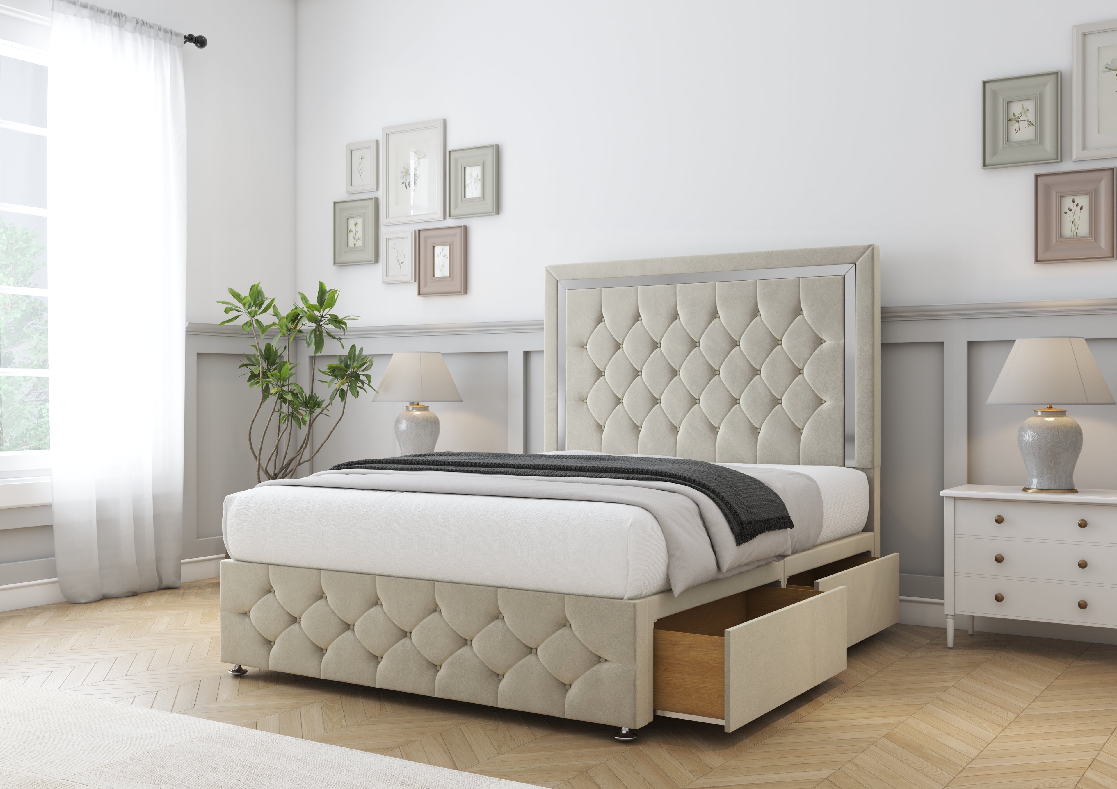 Sofia Chrome Divan Bed