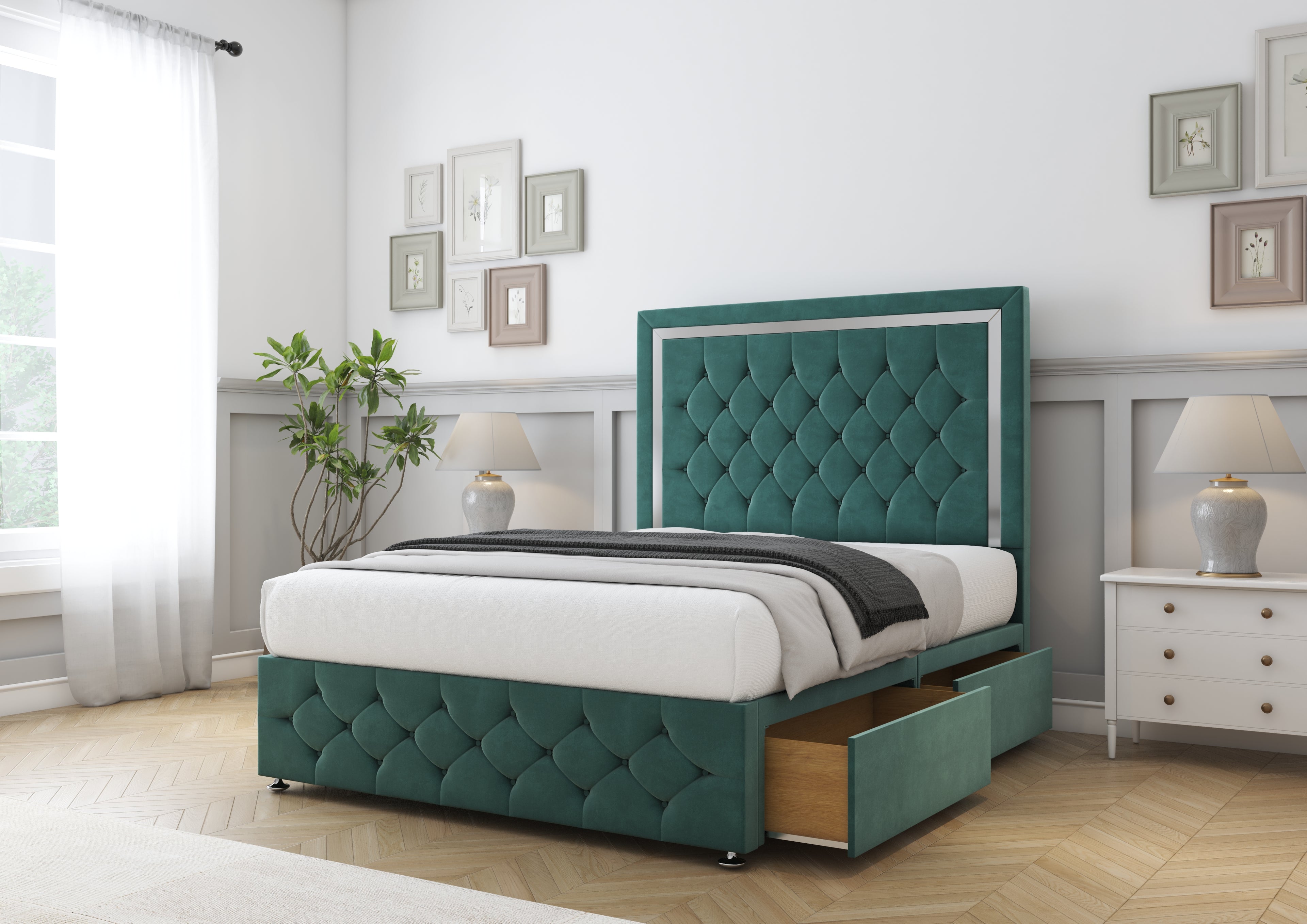 Sofia Chrome Divan Bed