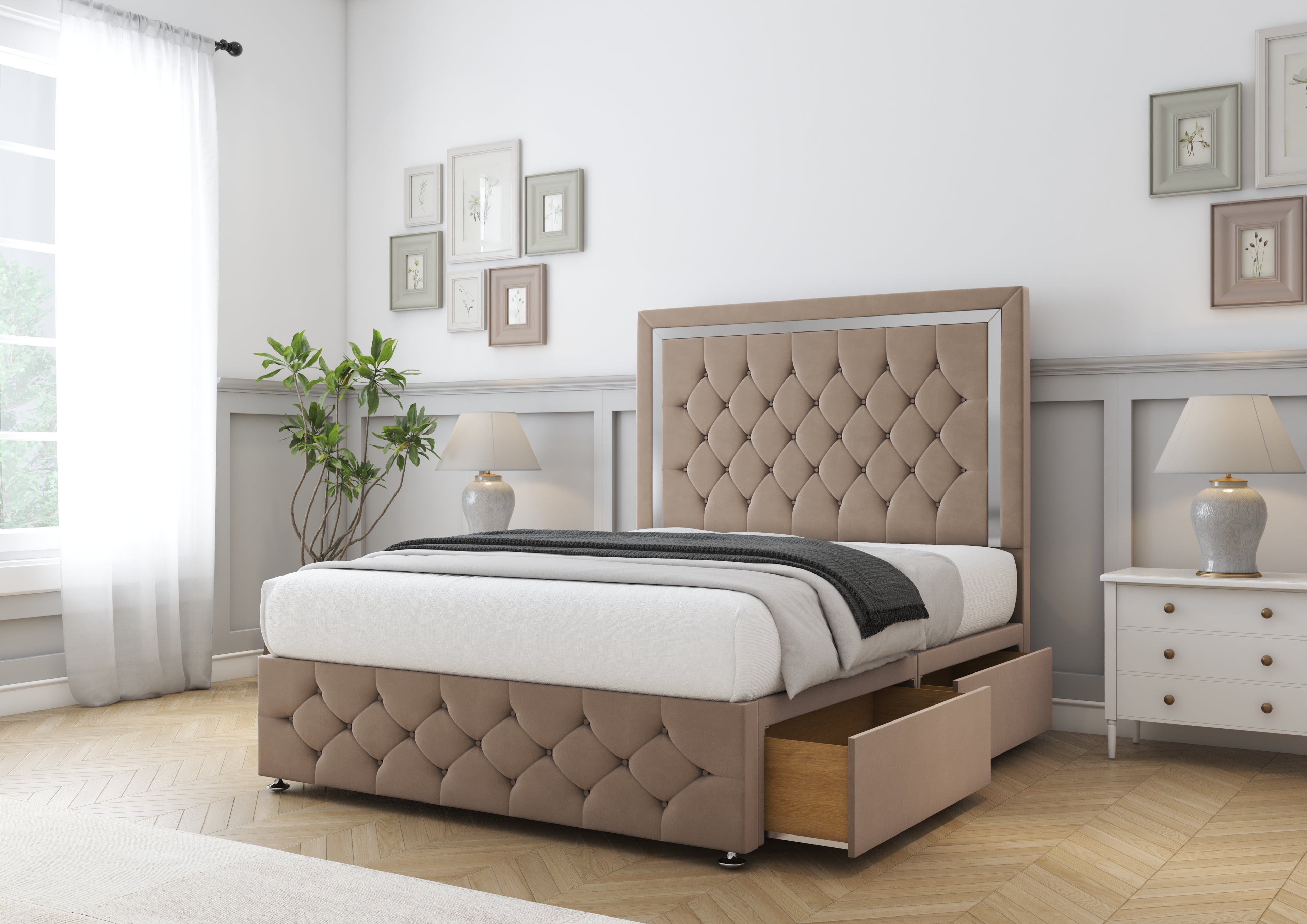 Sofia Chrome Divan Bed