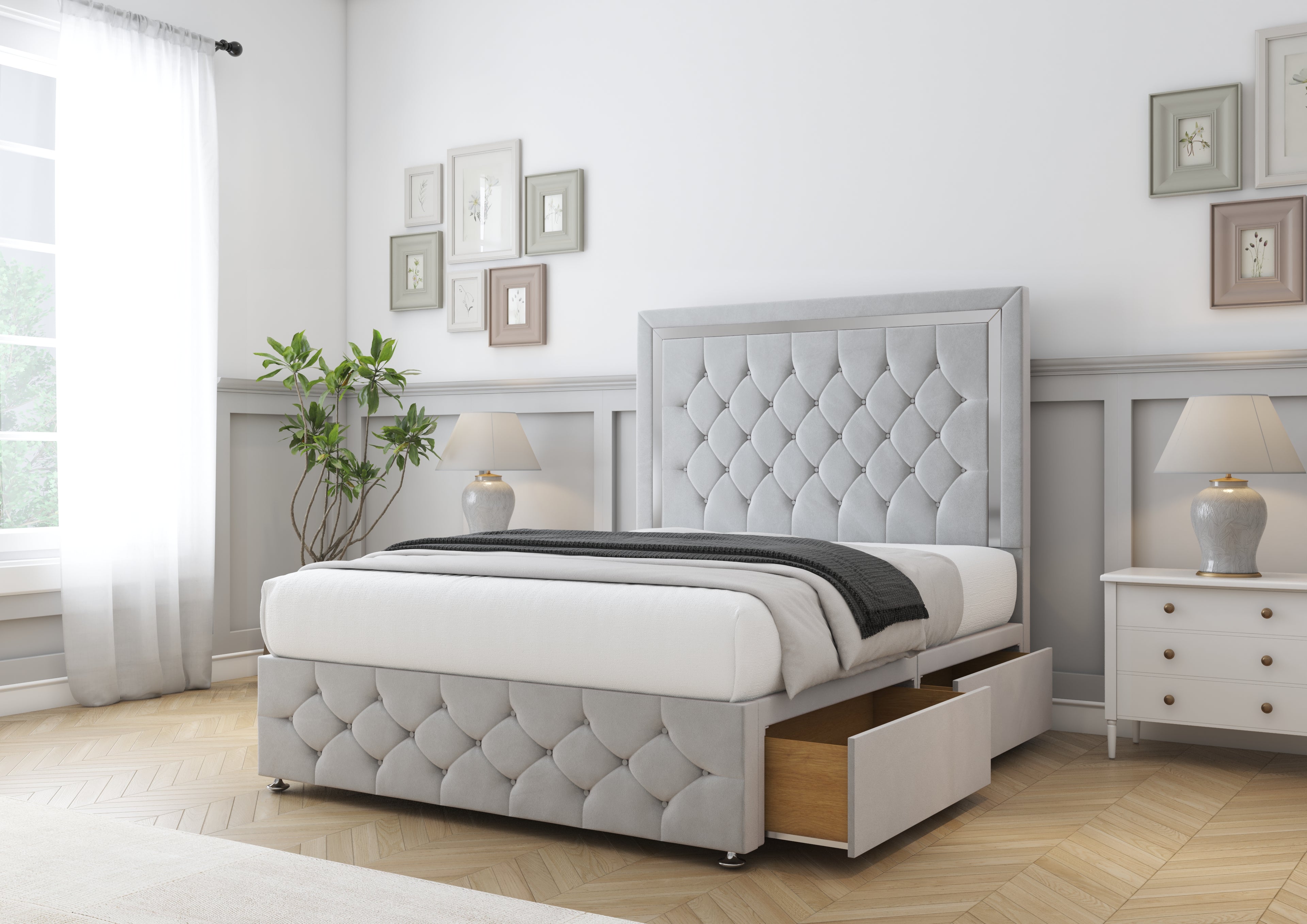 Sofia Chrome Divan Bed