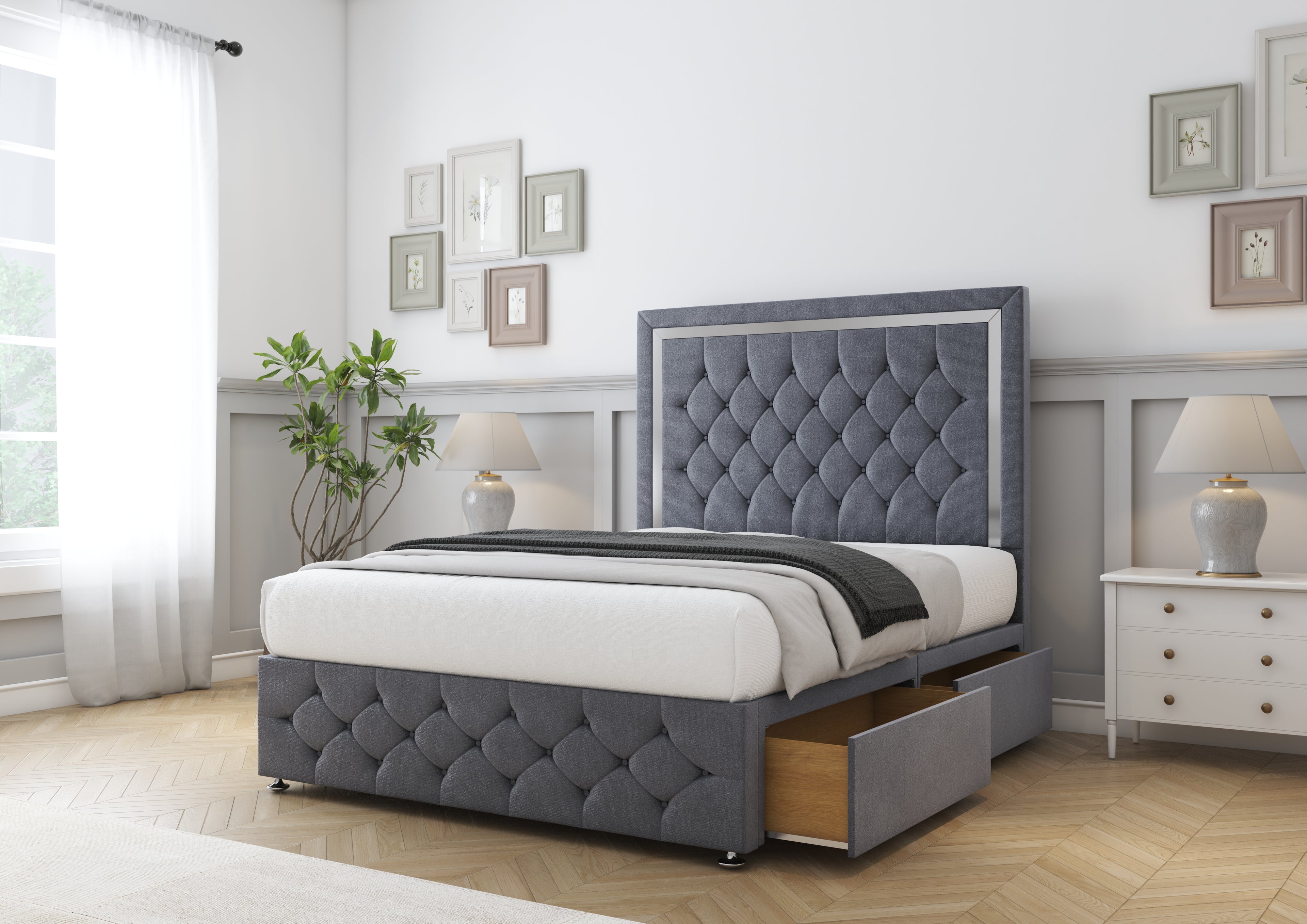 Sofia Chrome Divan Bed