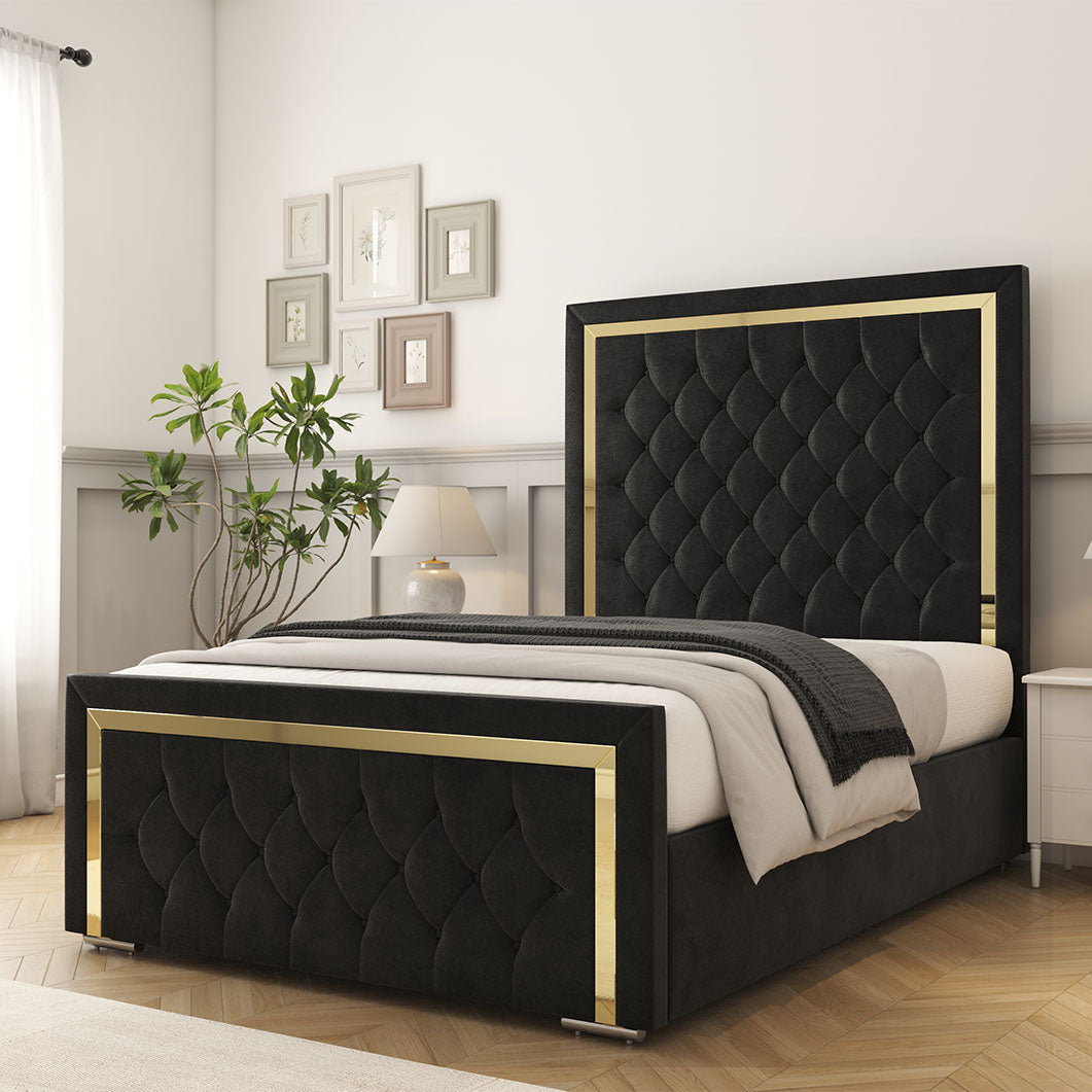 Sofia Gold Bed Frame