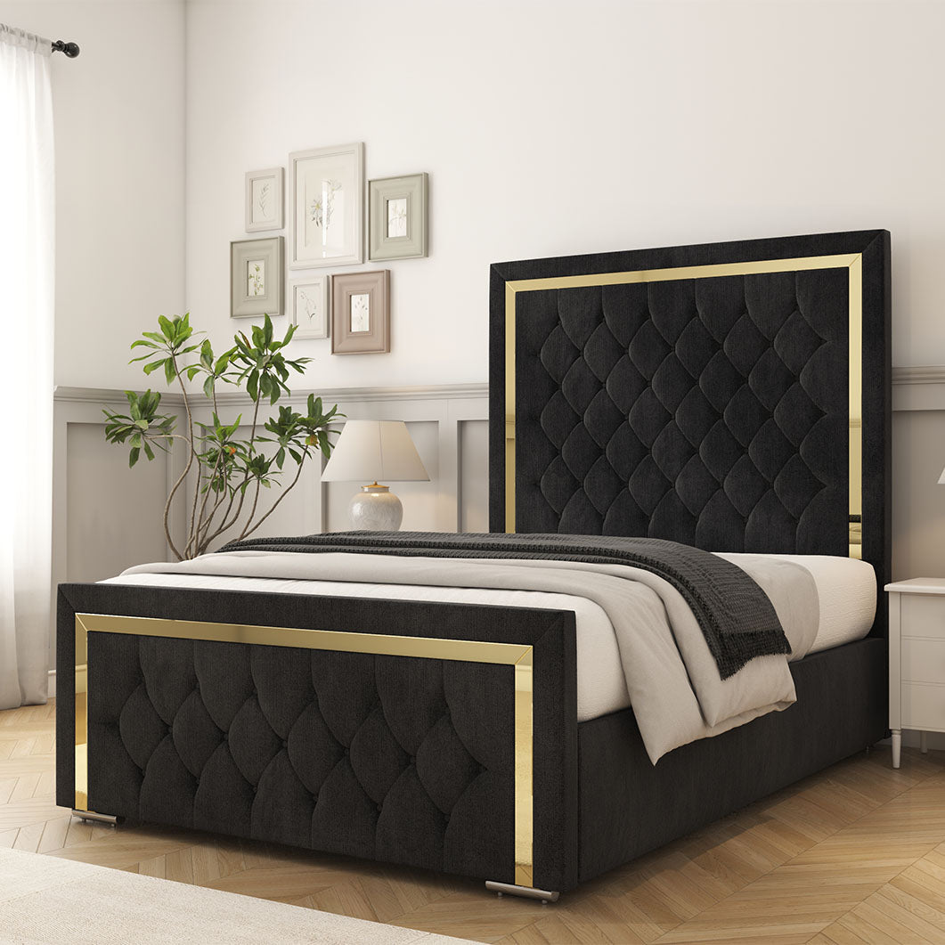 Sofia Gold Bed Frame