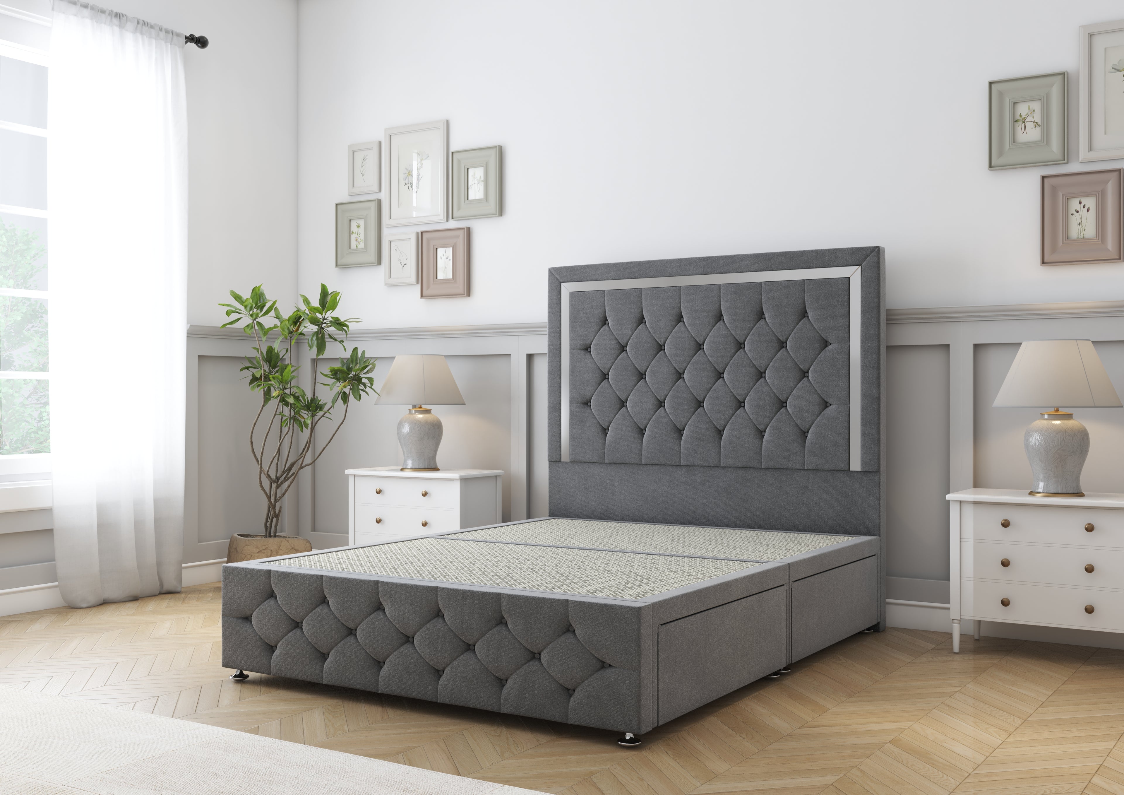 Sofia Chrome Divan Bed