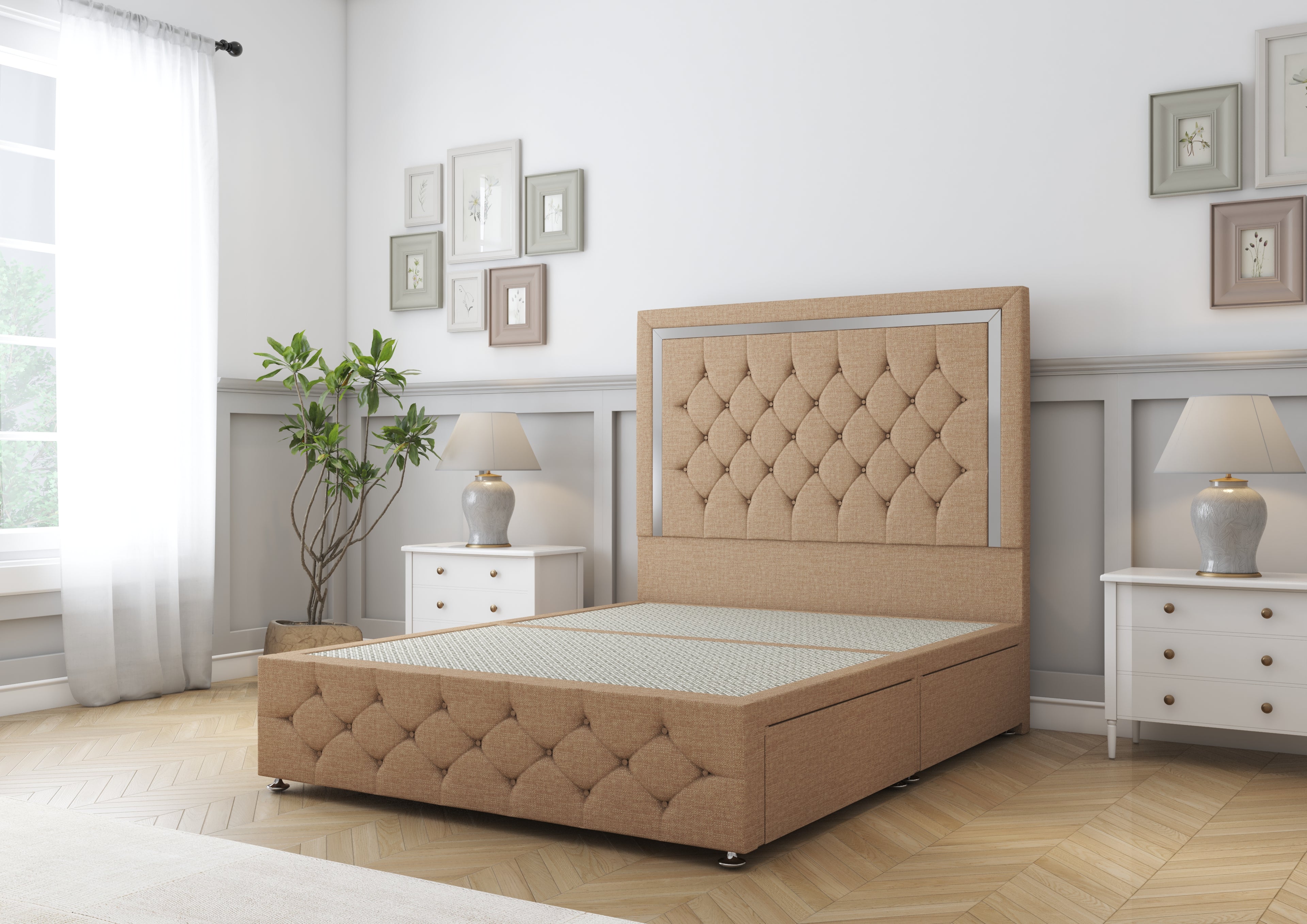 Sofia Chrome Divan Bed
