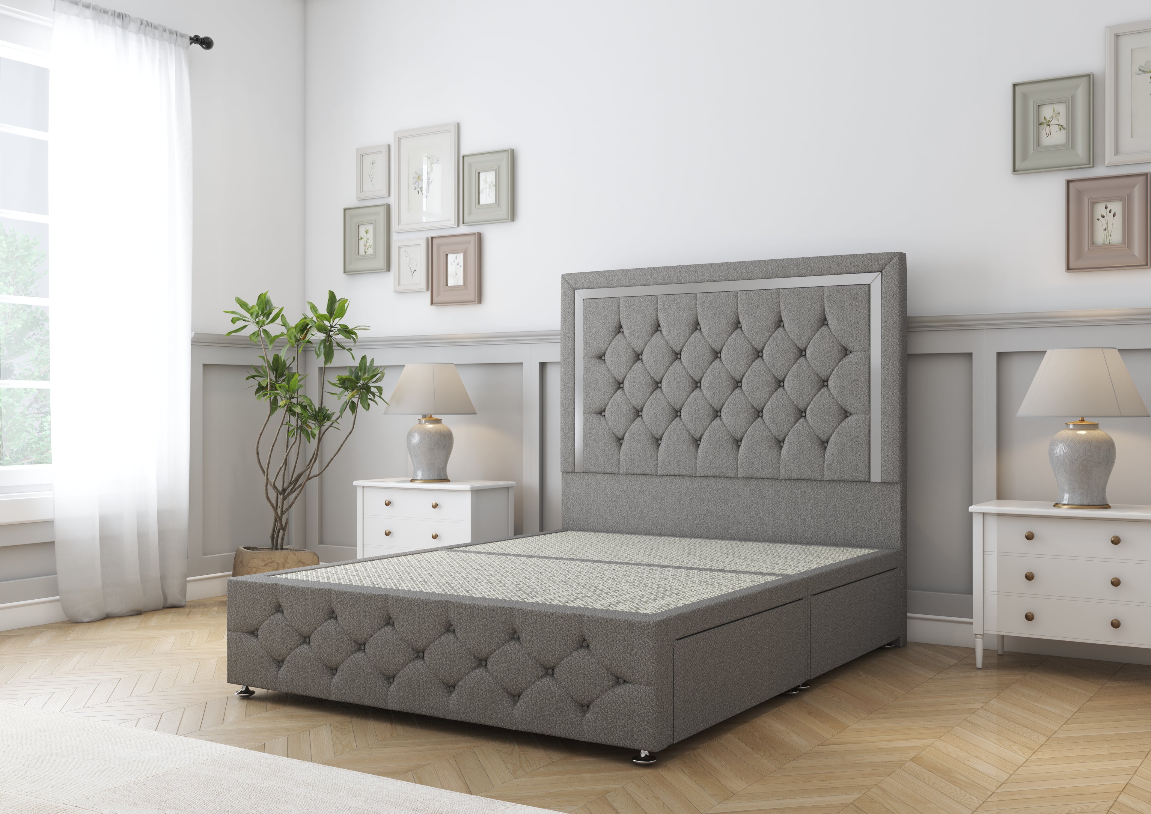 Sofia Chrome Divan Bed