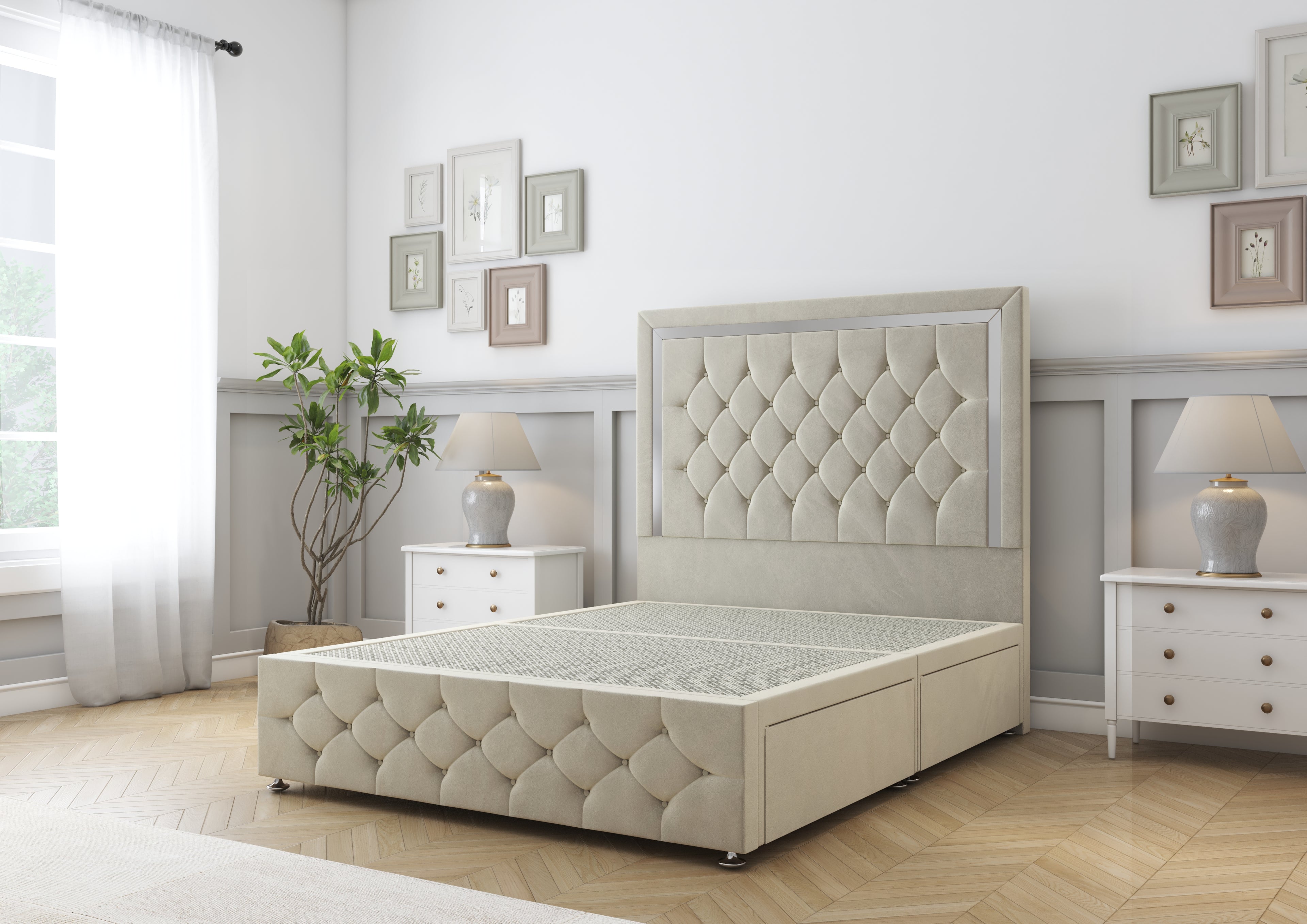 Sofia Chrome Divan Bed