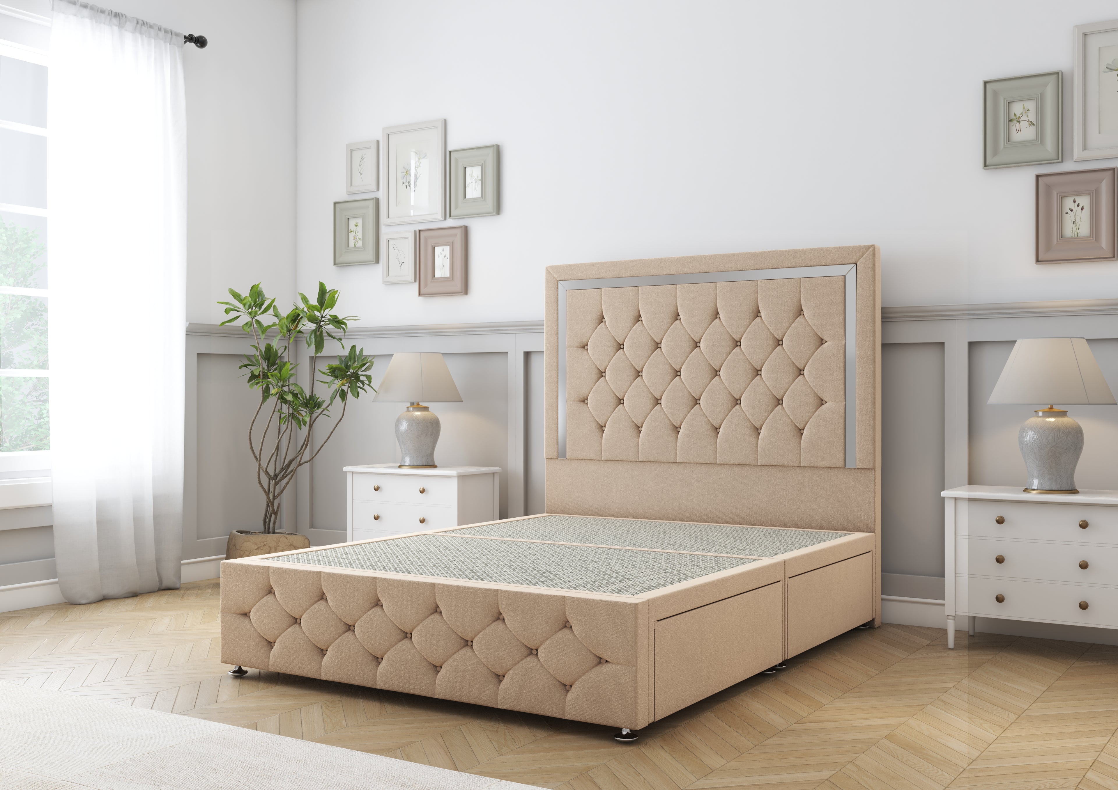 Sofia Chrome Divan Bed
