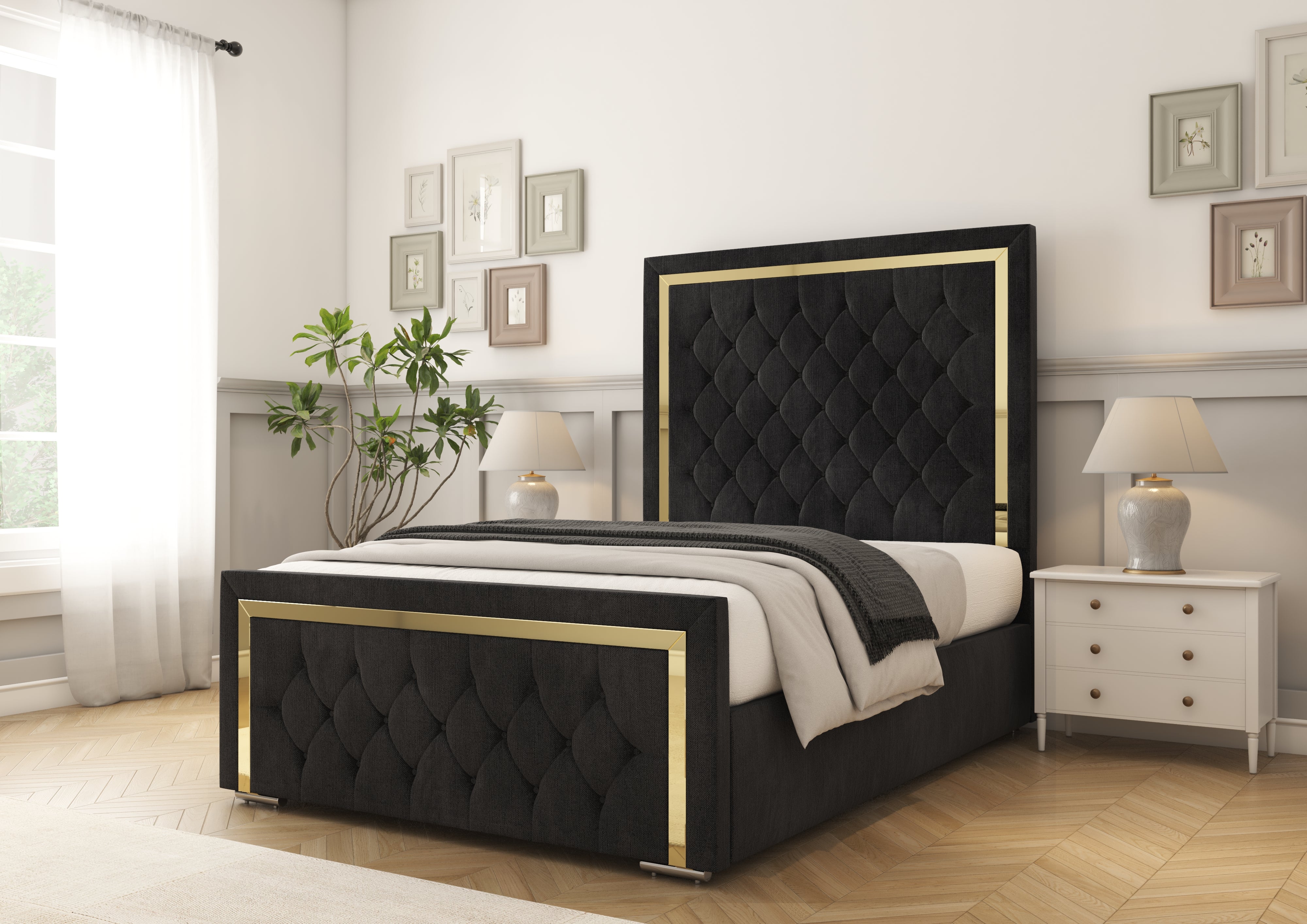 Sofia Gold Bed Frame