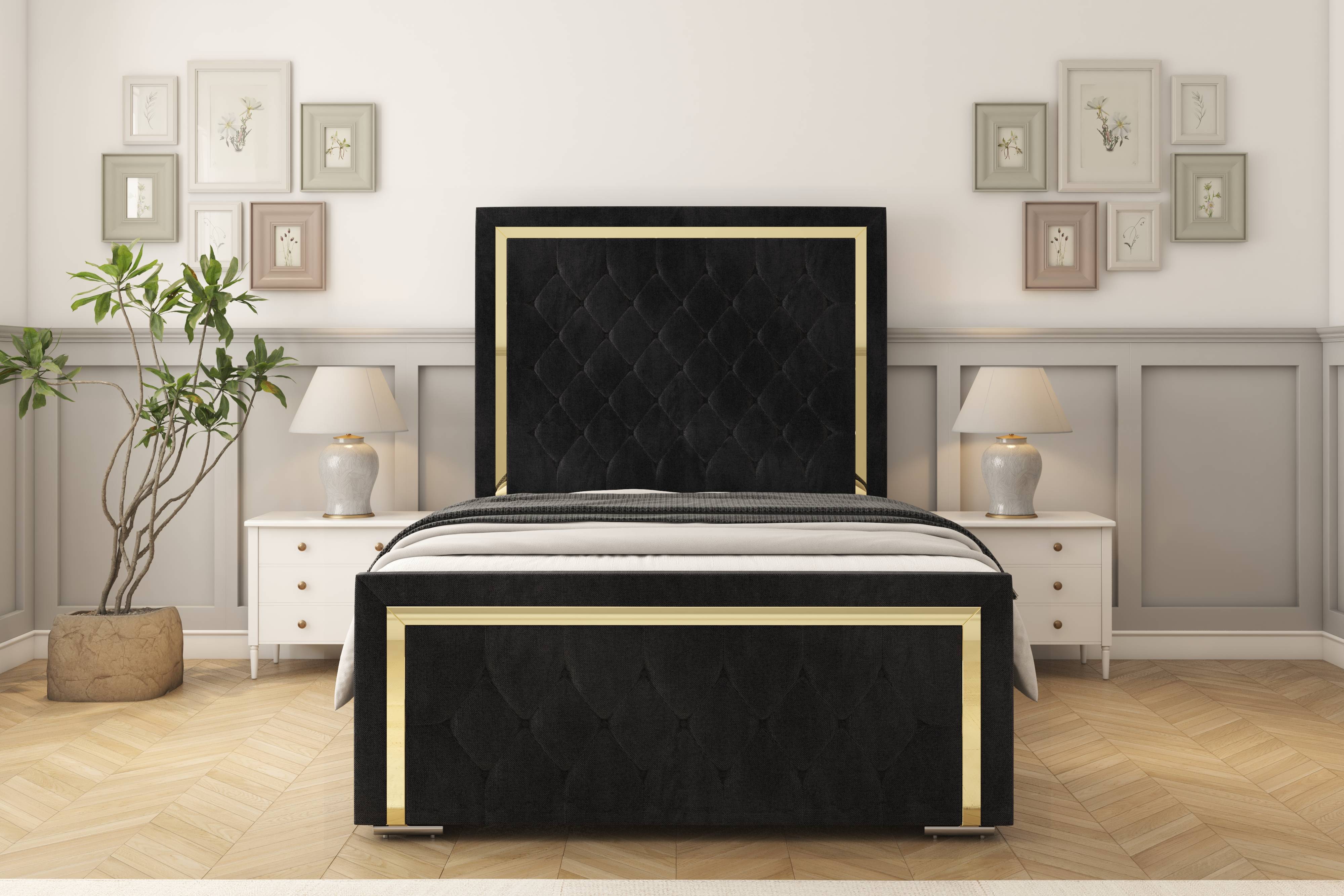 Sofia Gold Bed Frame