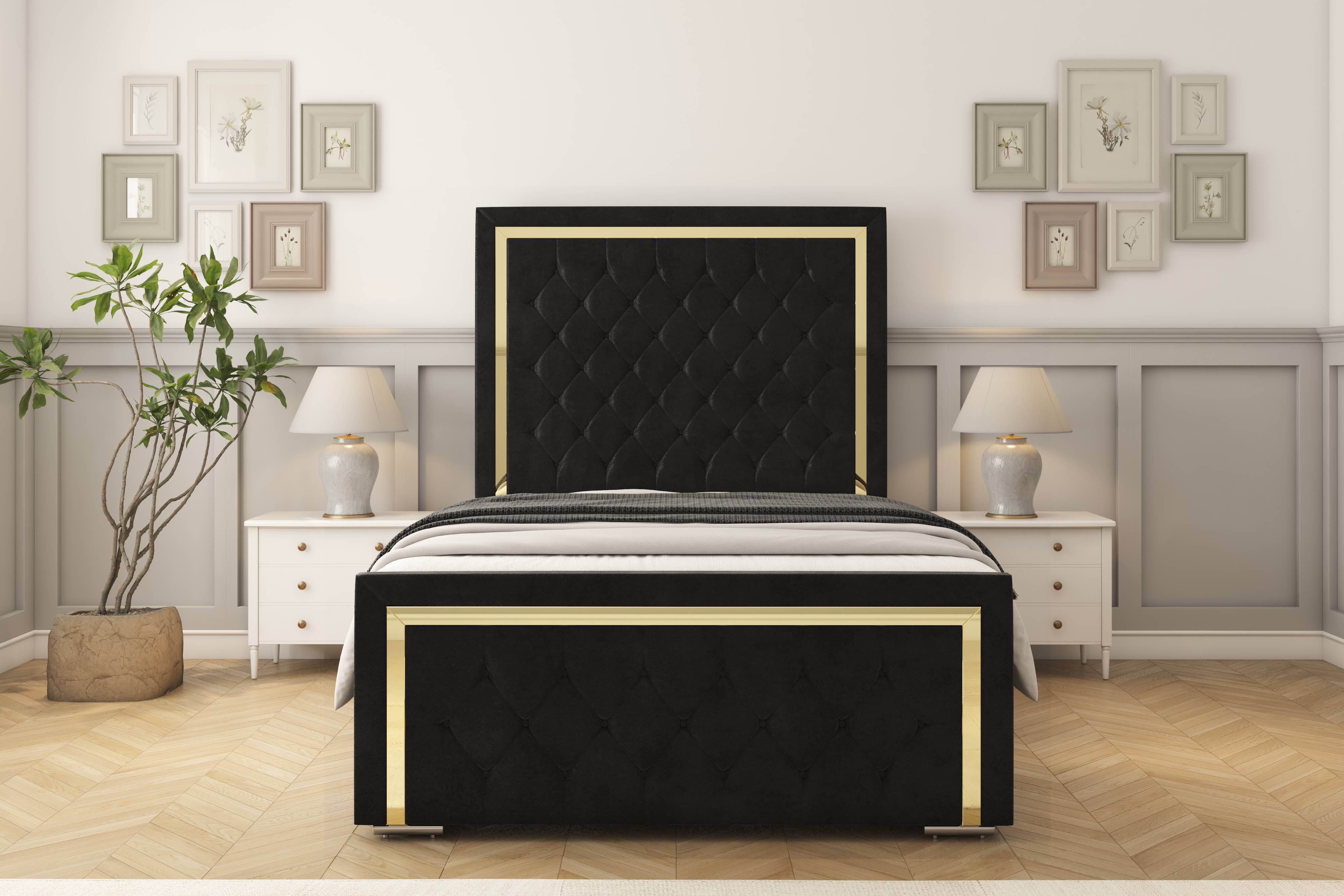 Sofia Gold Bed Frame