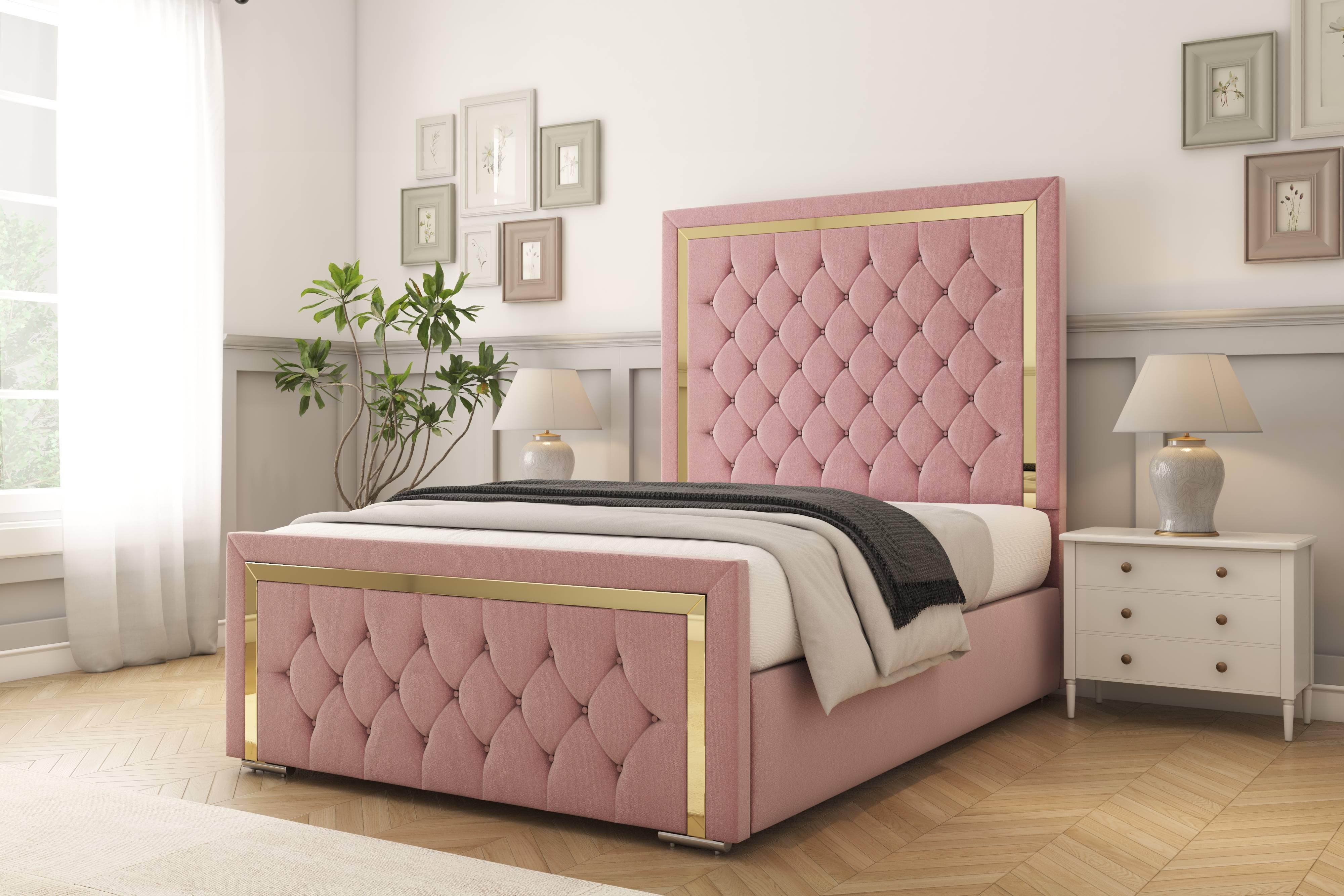 Sofia Gold Bed Frame