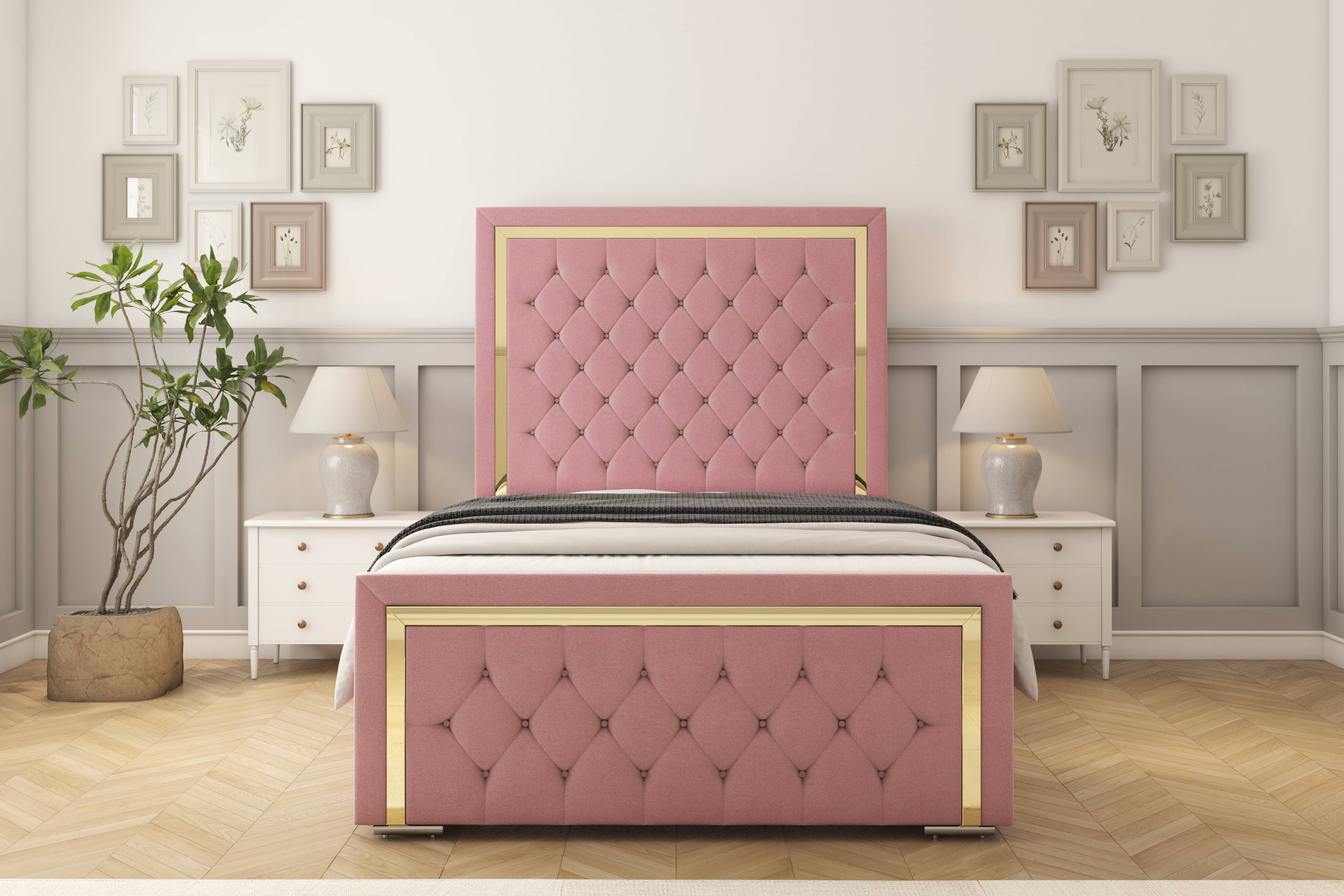 Sofia Gold Bed Frame