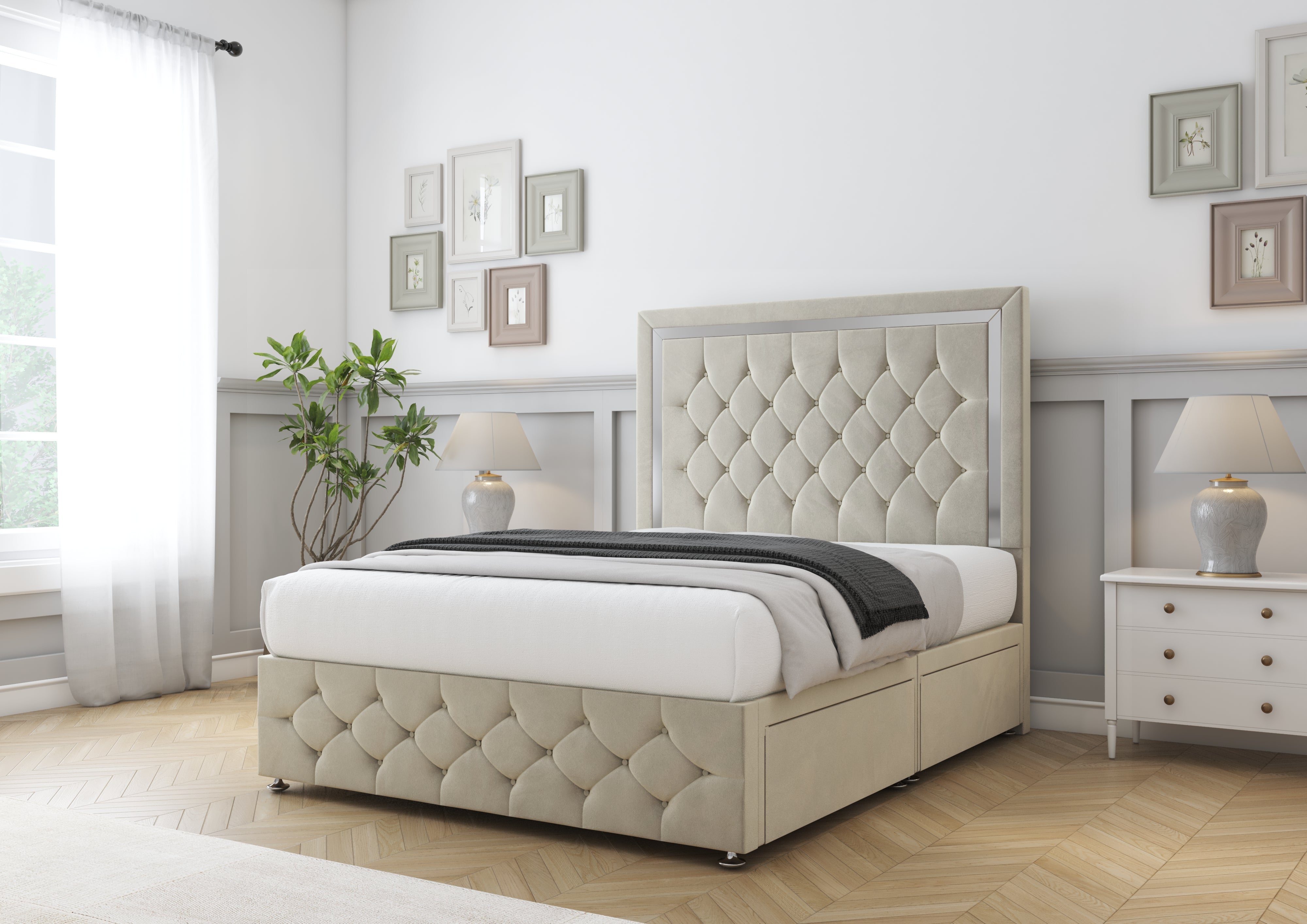 Sofia Chrome Divan Bed