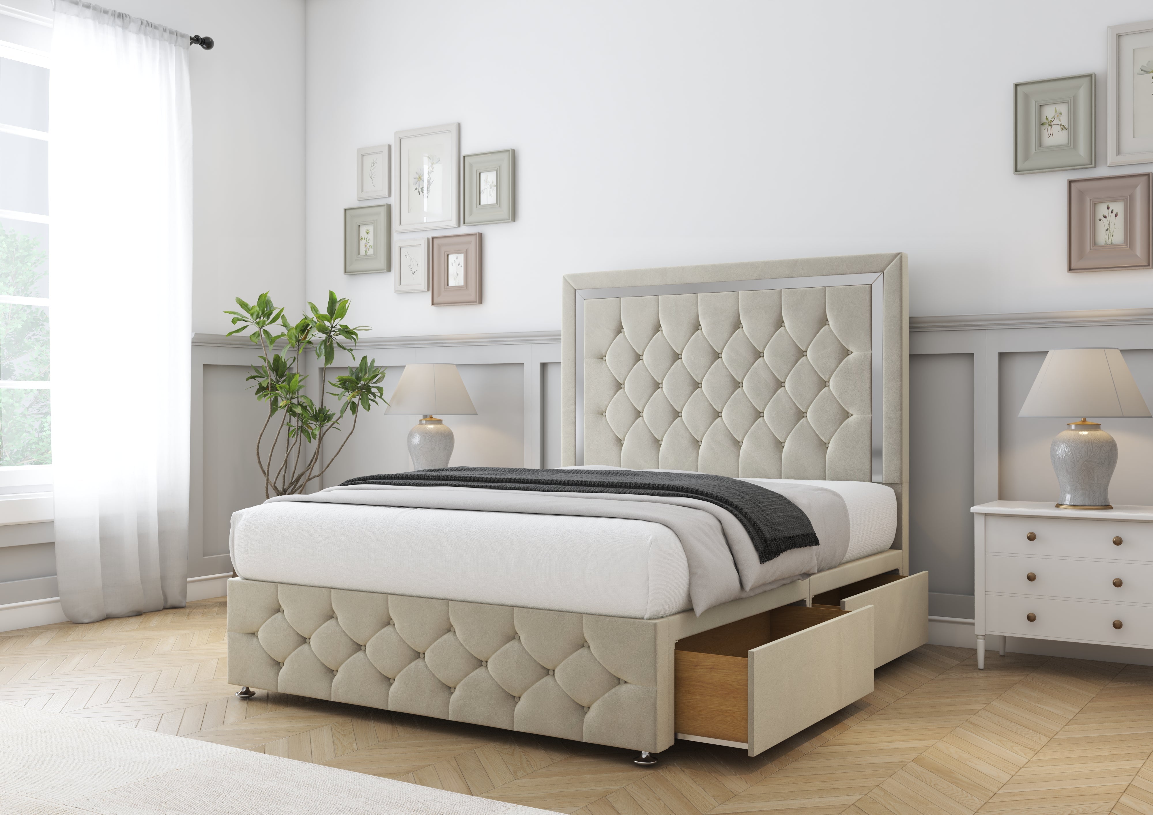 Sofia Chrome Divan Bed
