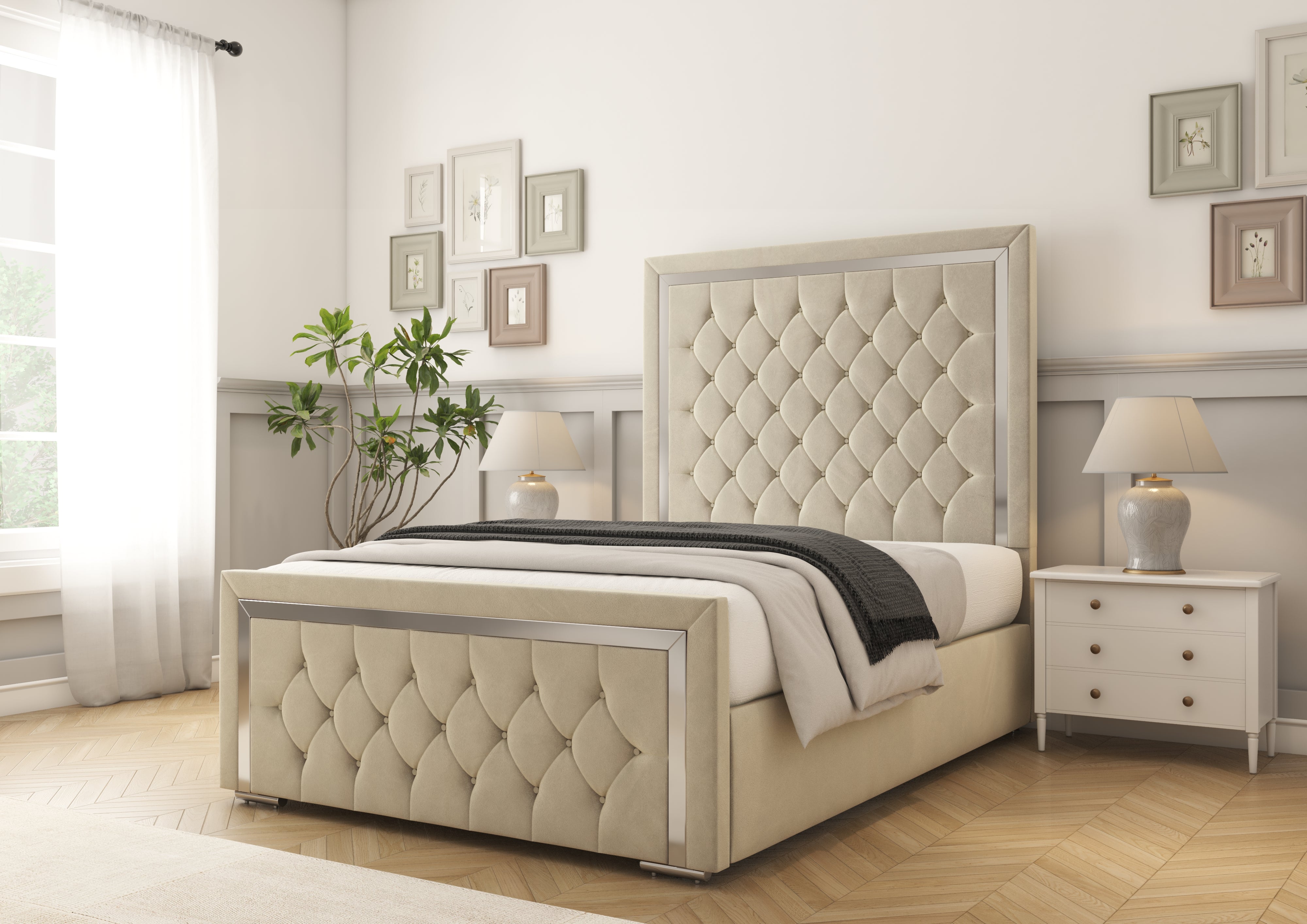 Sofia Chrome Bed frame