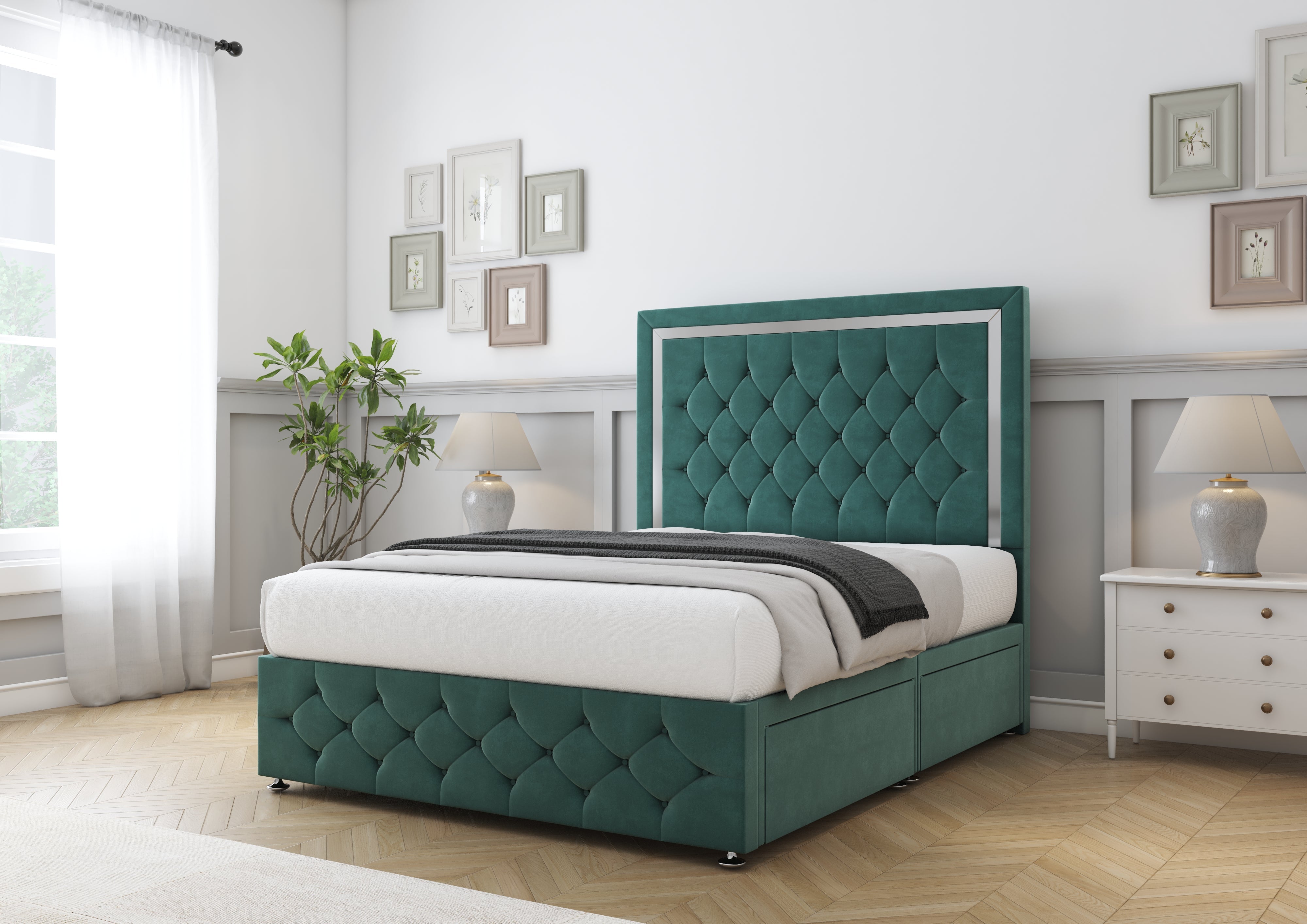 Sofia Chrome Divan Bed