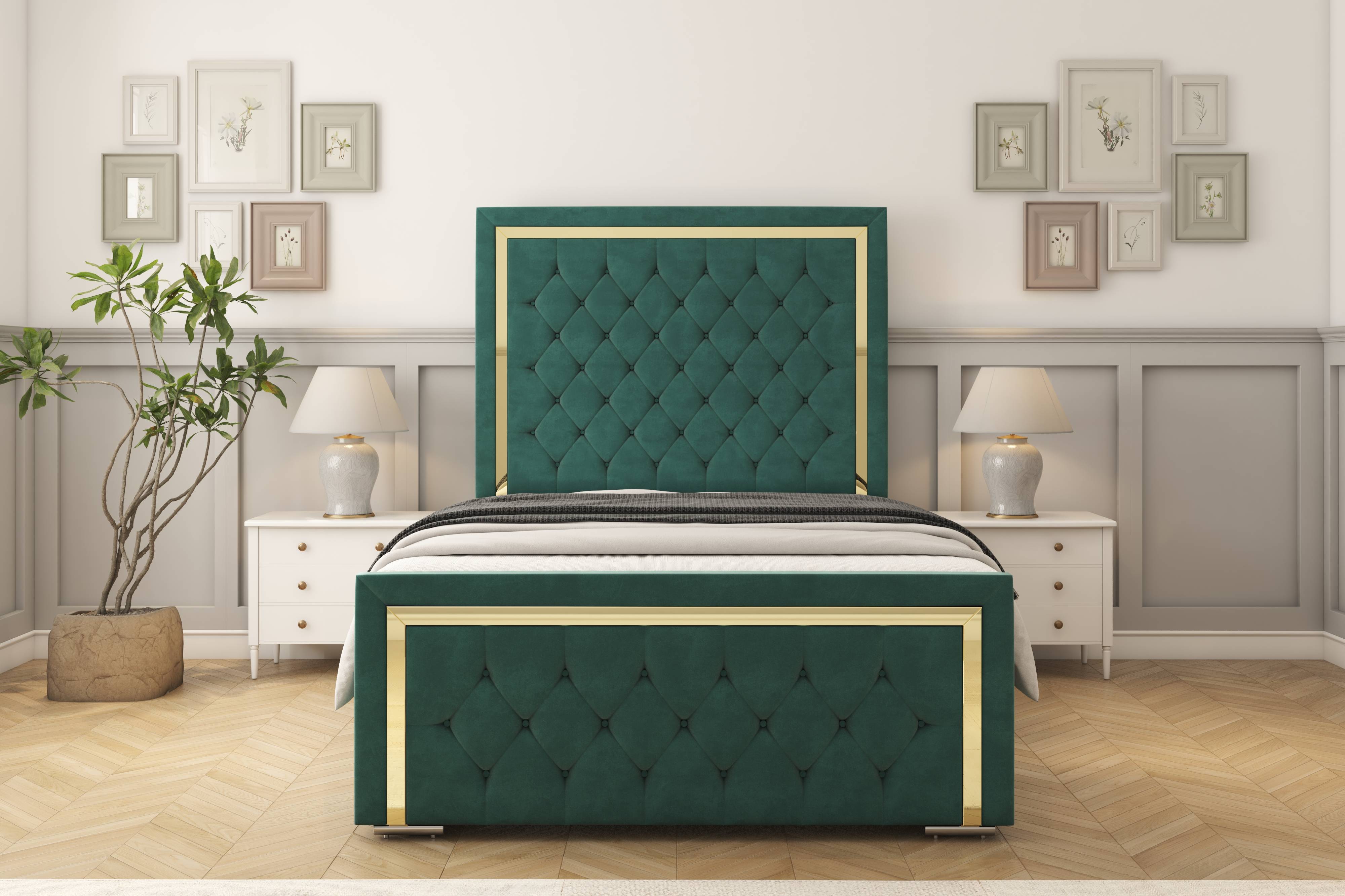 Sofia Gold Bed Frame