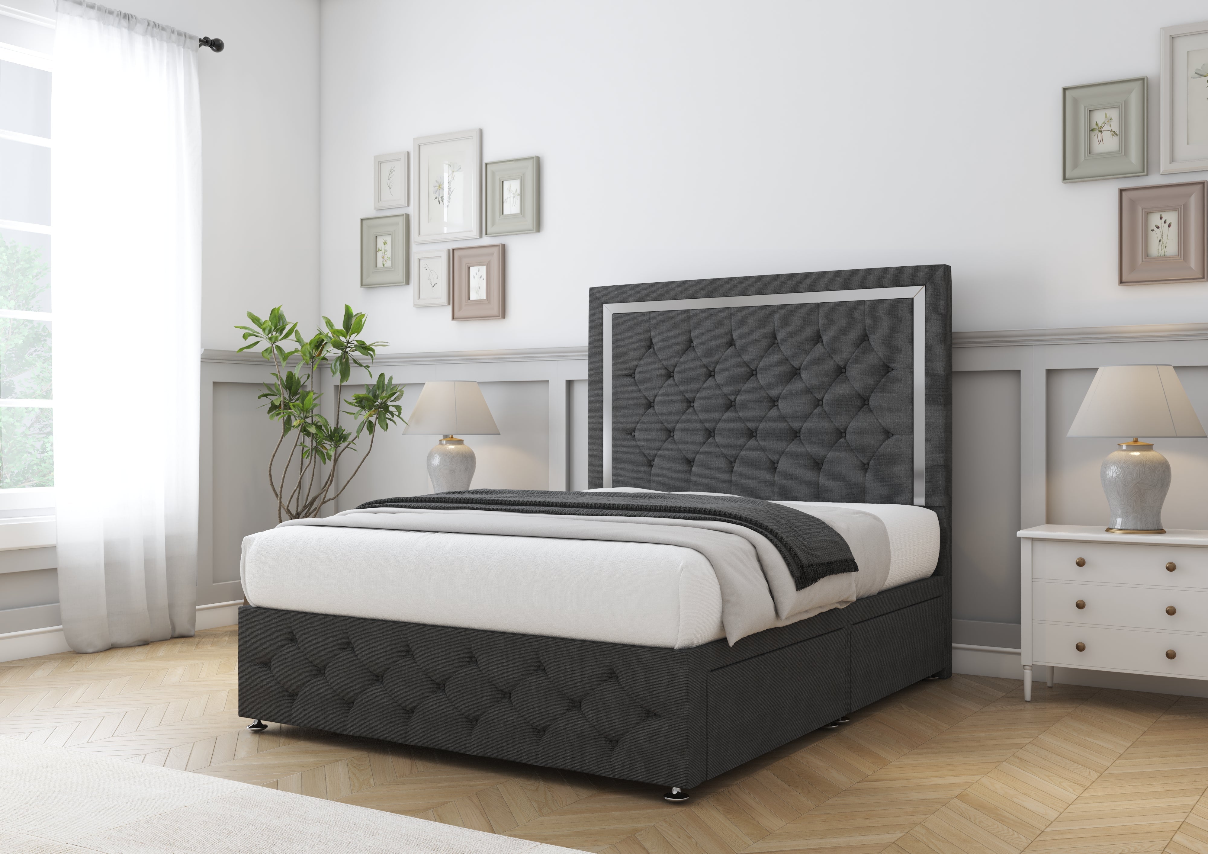 Sofia Chrome Divan Bed