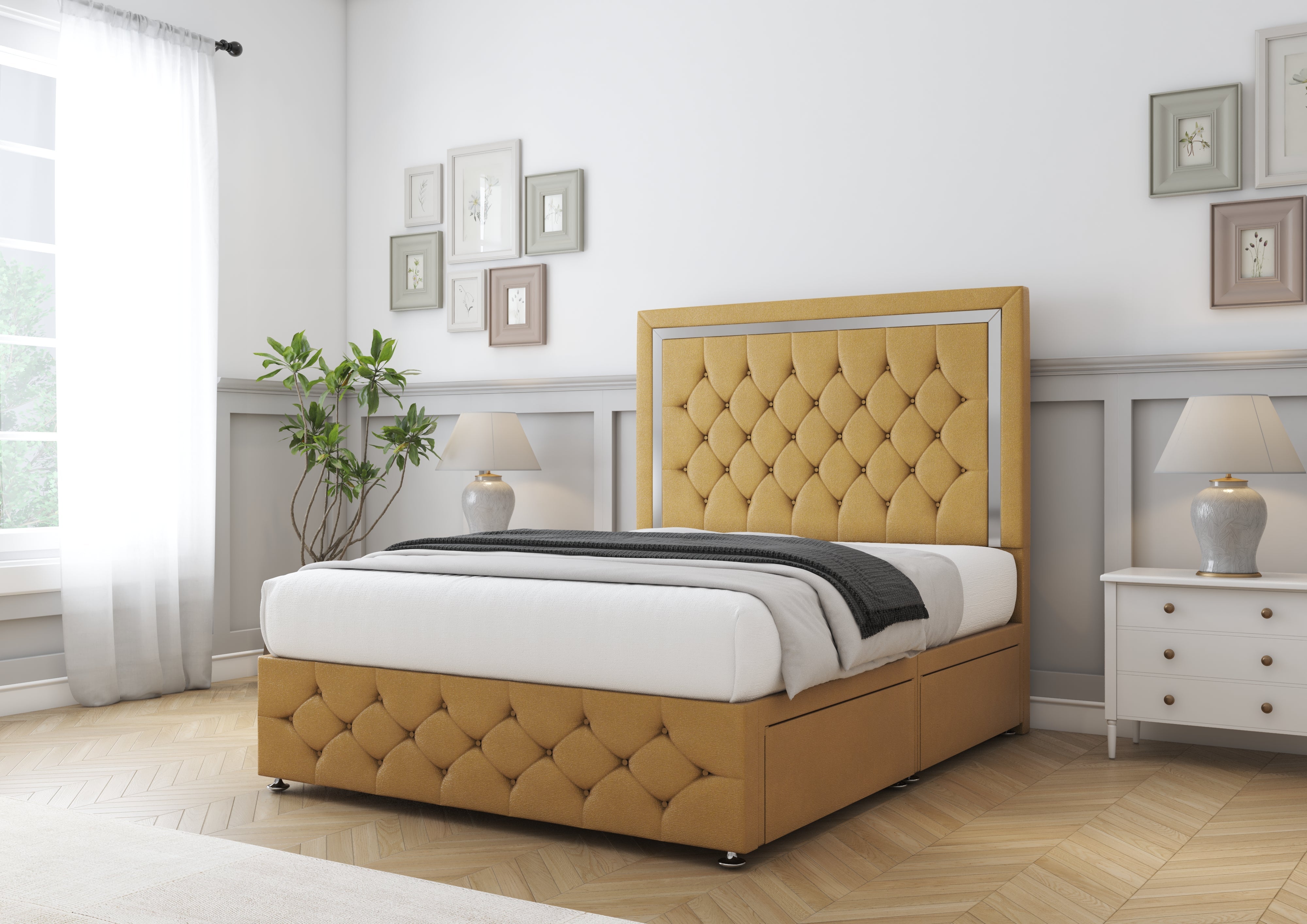Sofia Chrome Divan Bed