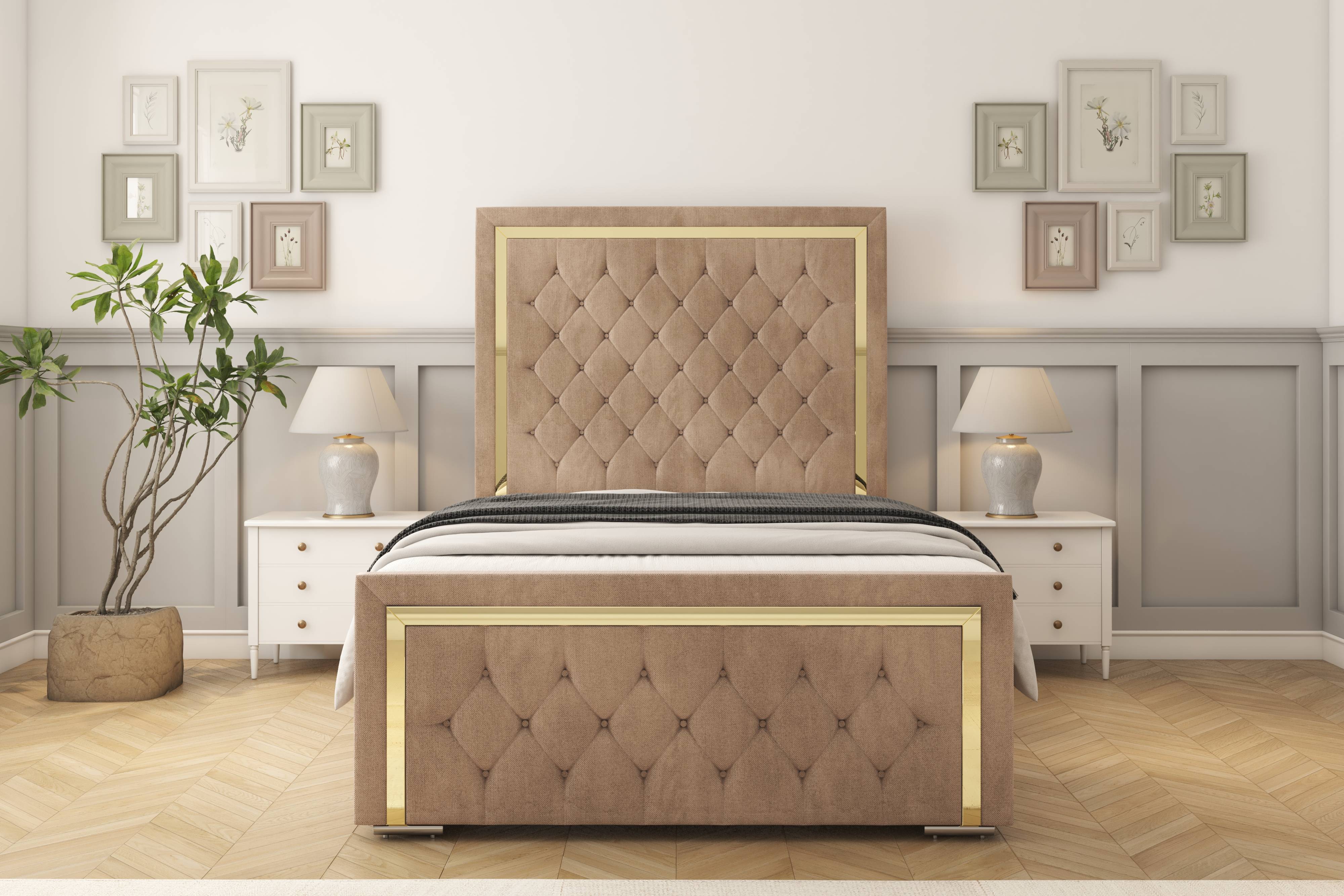 Sofia Gold Bed Frame