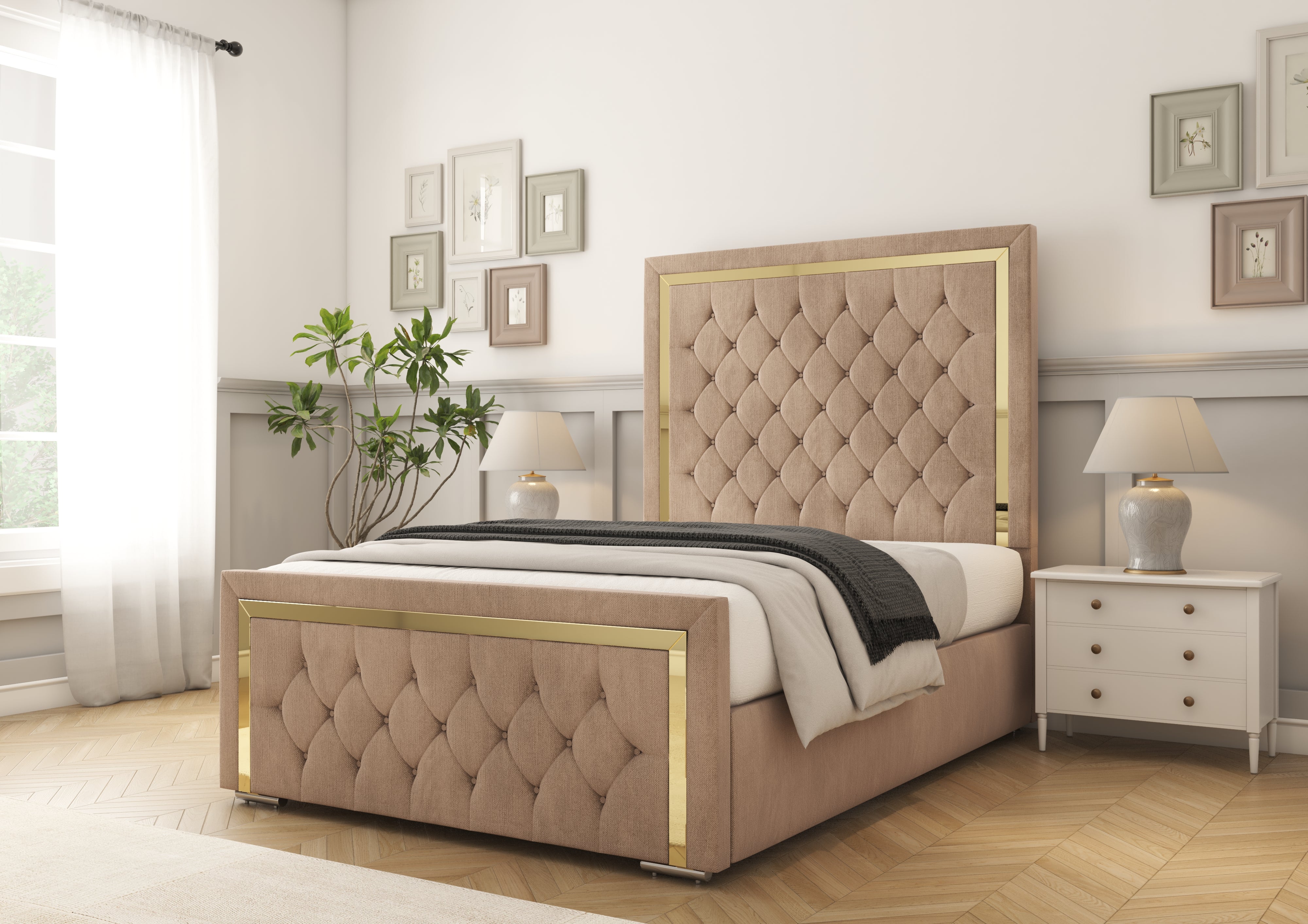 Sofia Gold Bed Frame