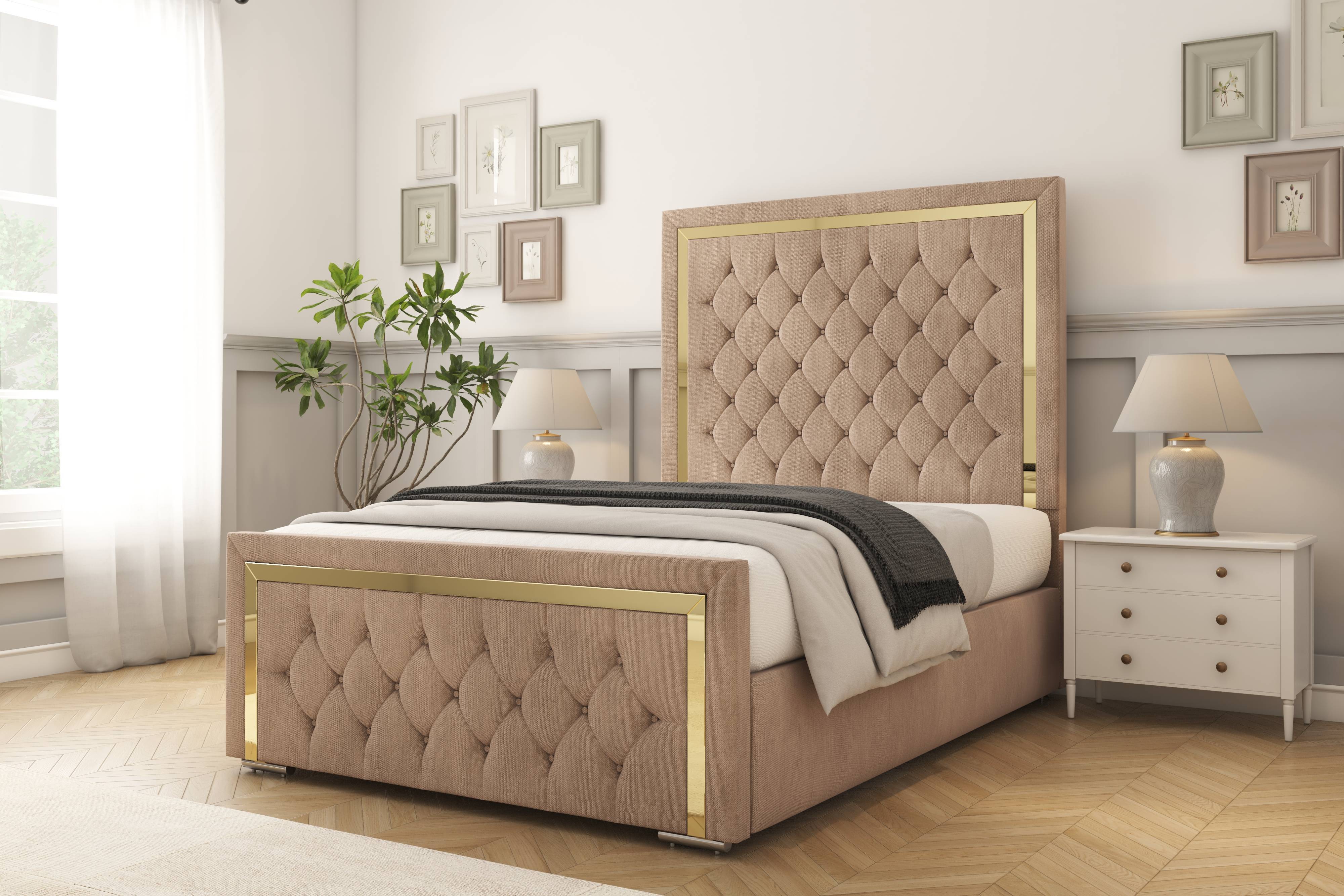 Sofia Gold Bed Frame