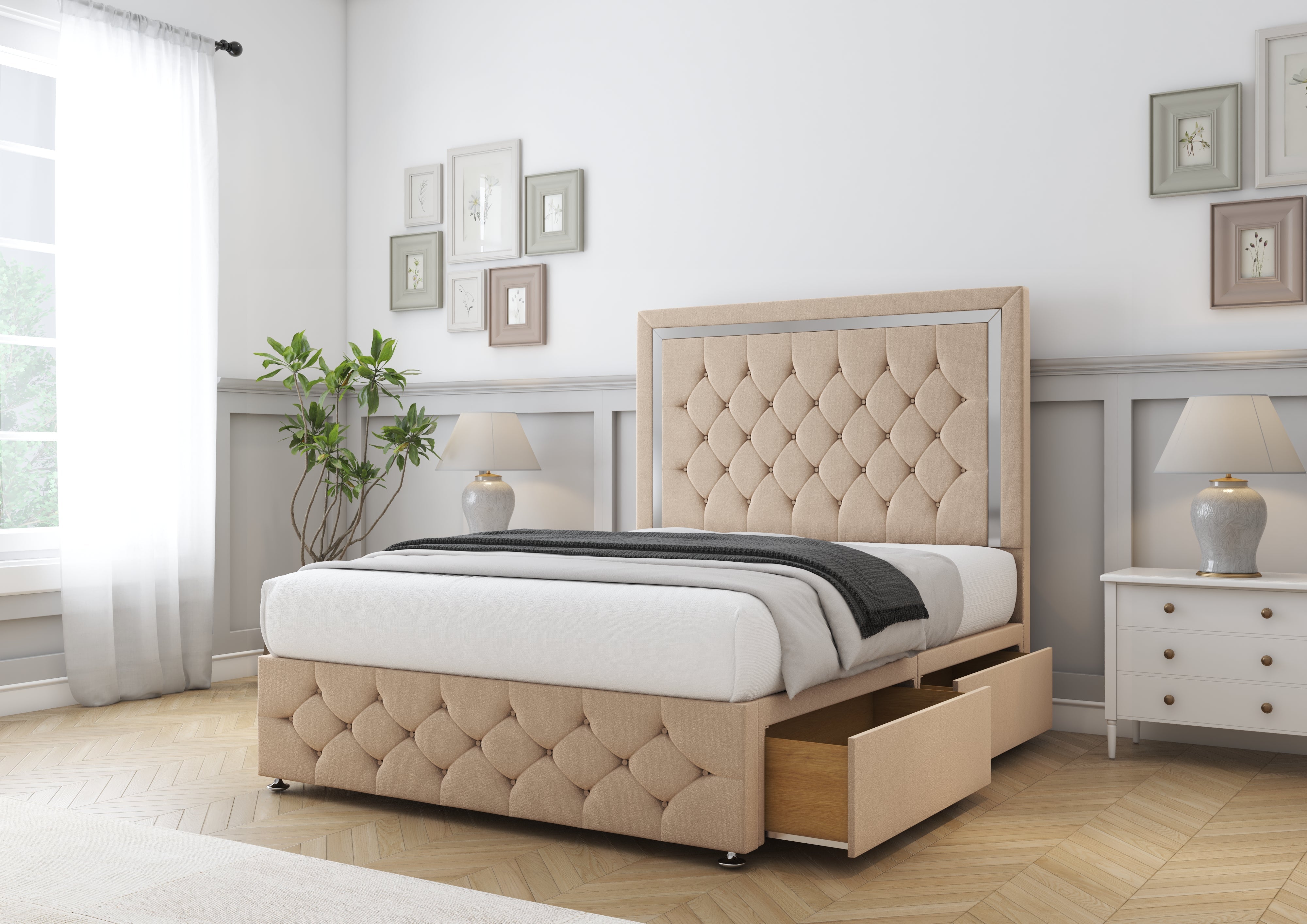 Sofia Chrome Divan Bed