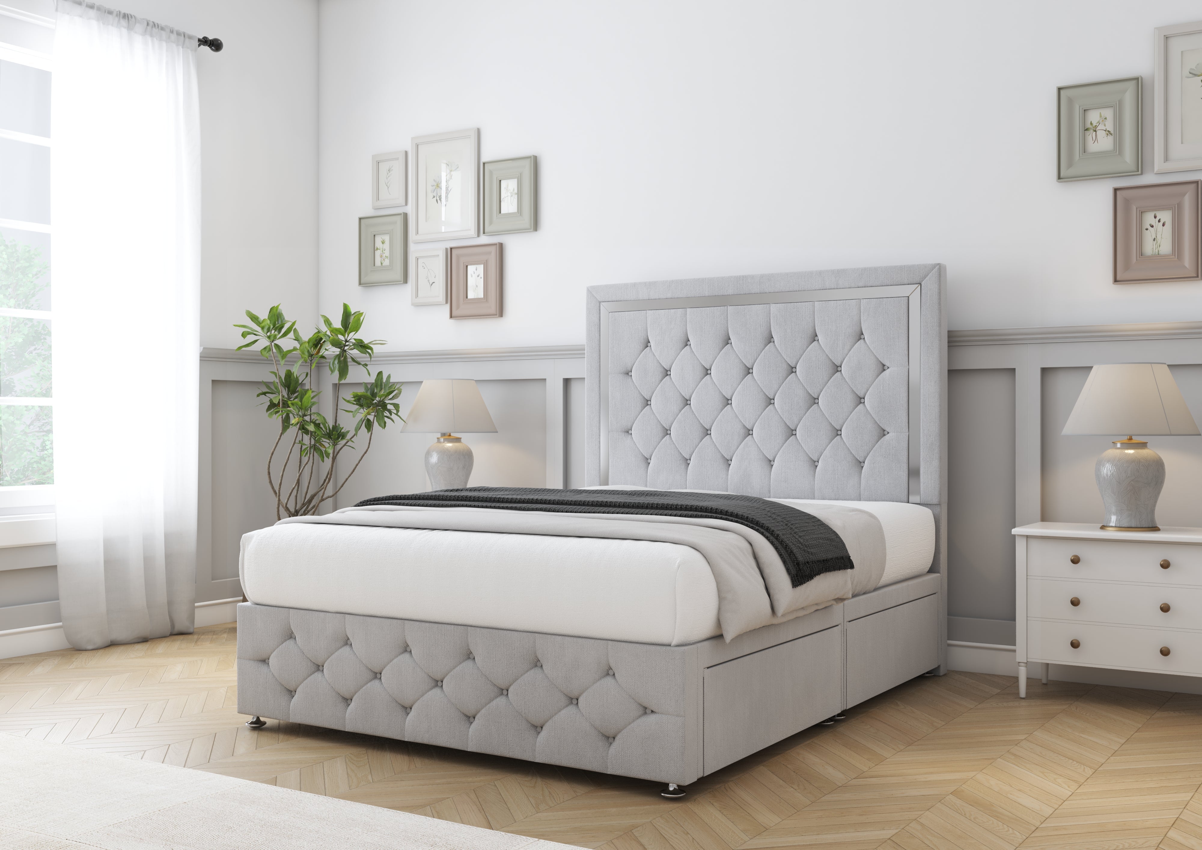 Sofia Chrome Divan Bed
