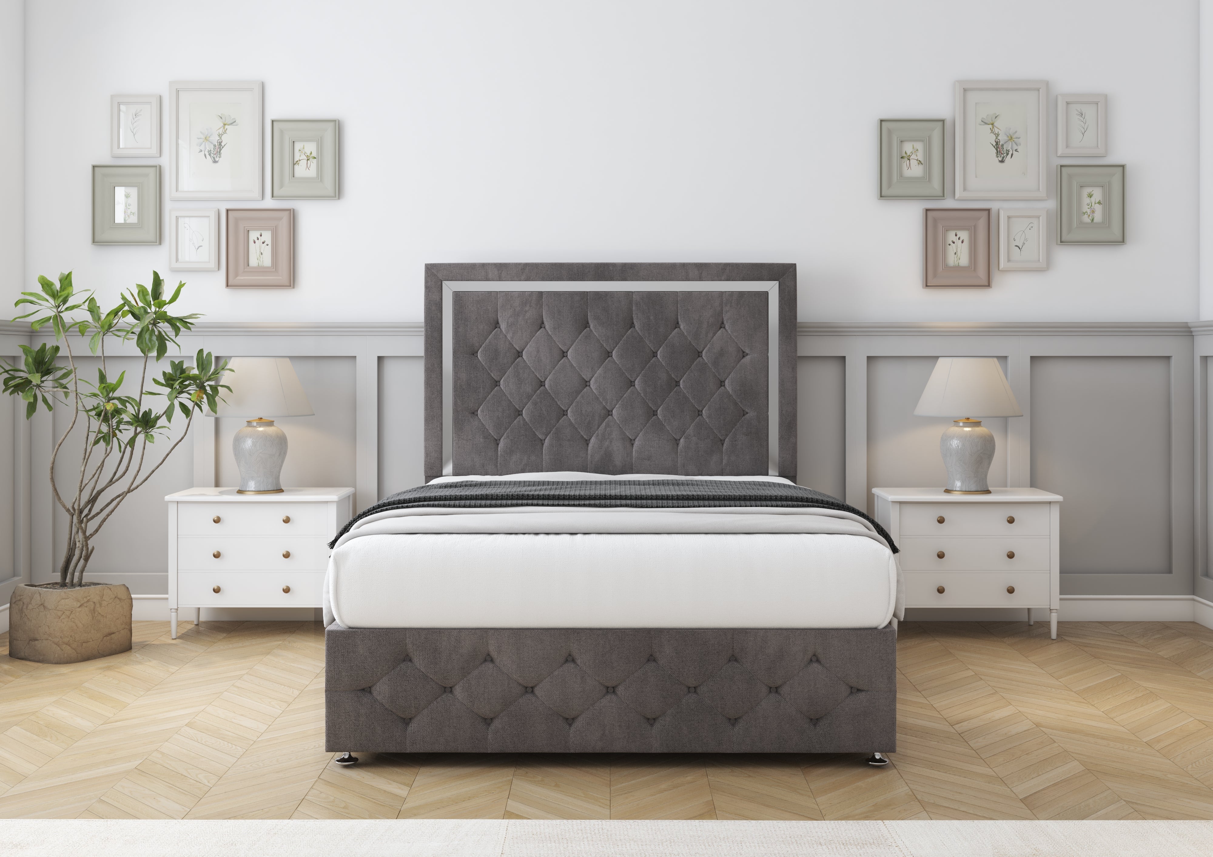 Sofia Chrome Divan Bed
