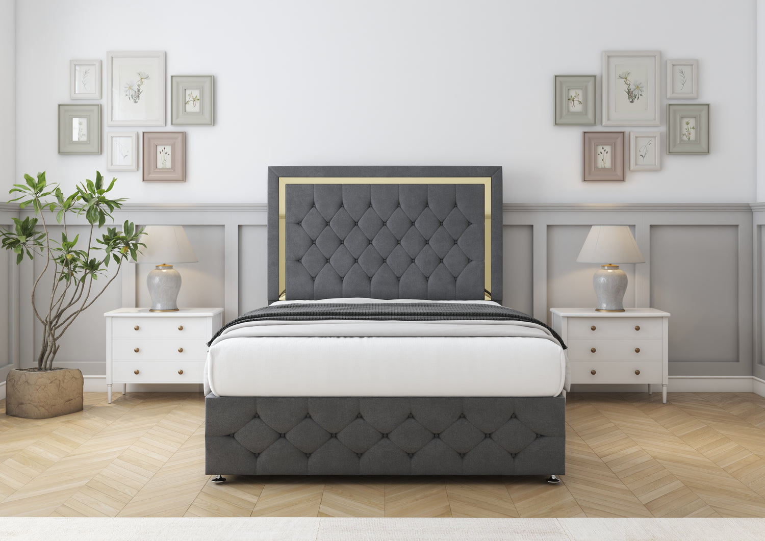 Sofia Gold Divan Bed