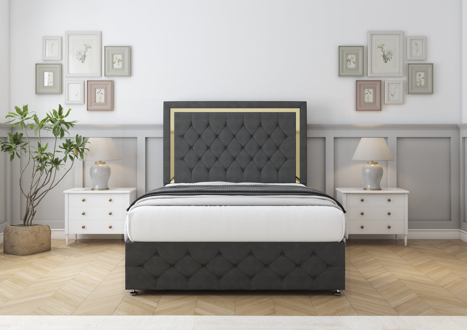 Sofia Gold Divan Bed