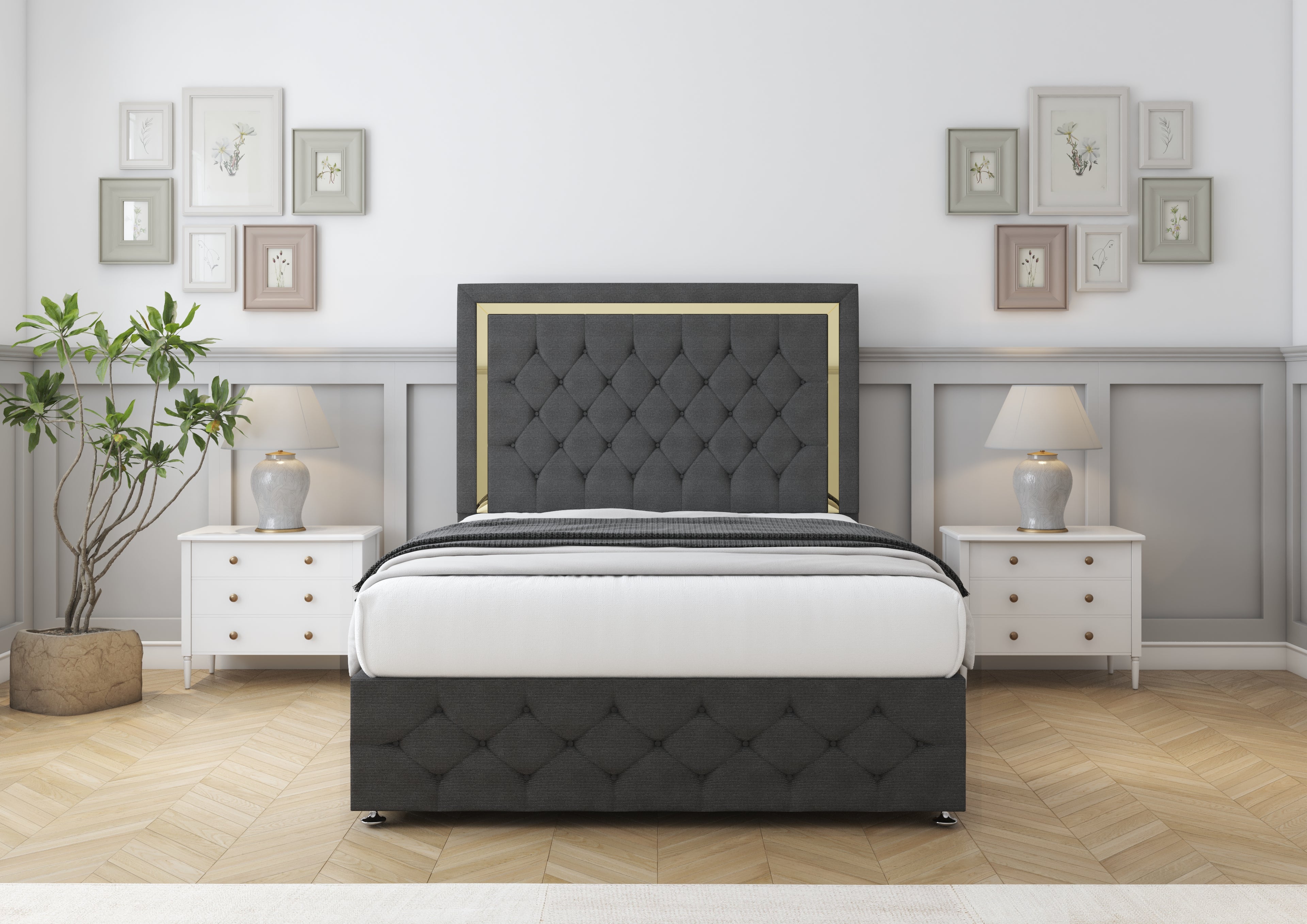 Sofia Gold Divan Bed