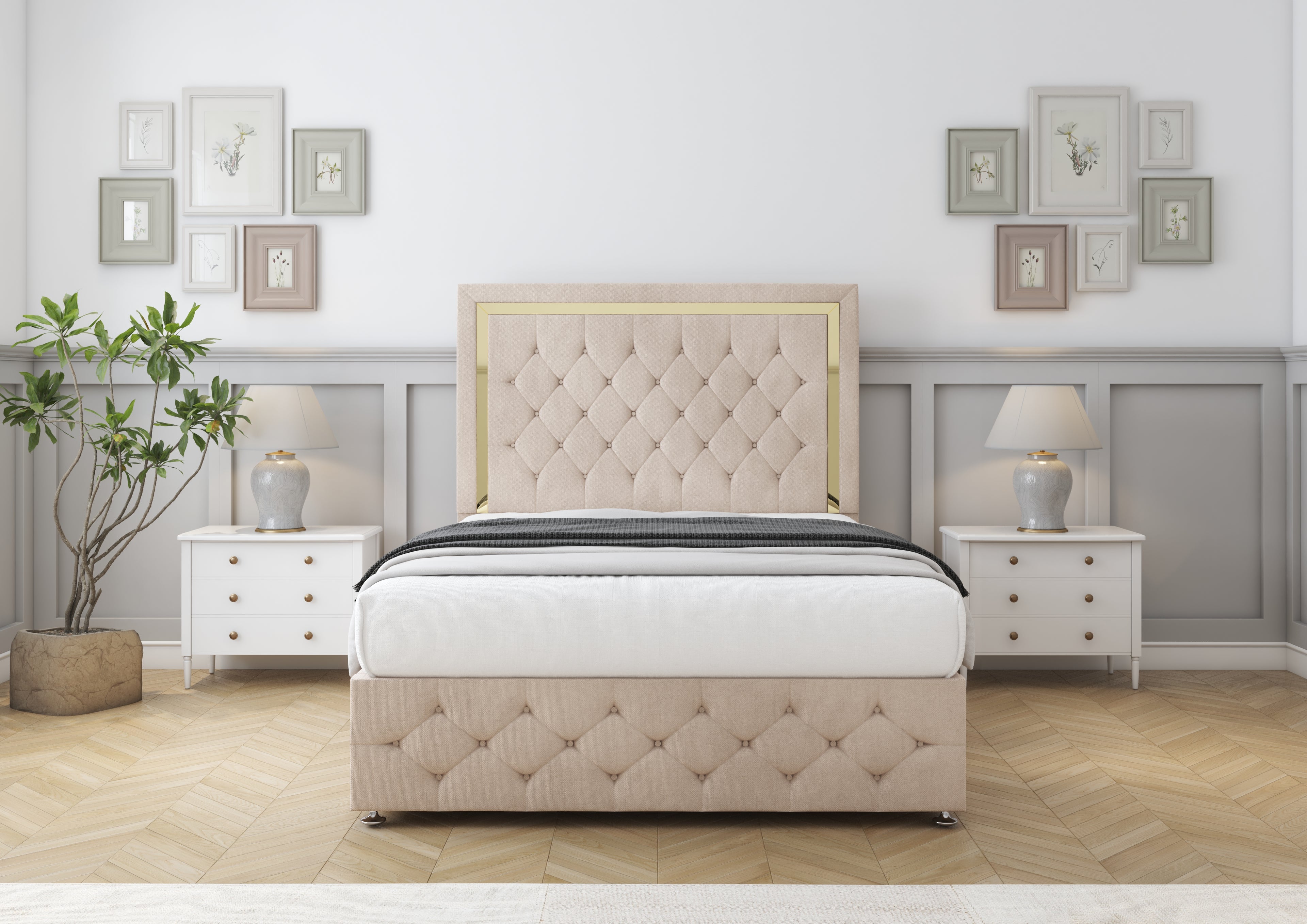 Sofia Gold Divan Bed