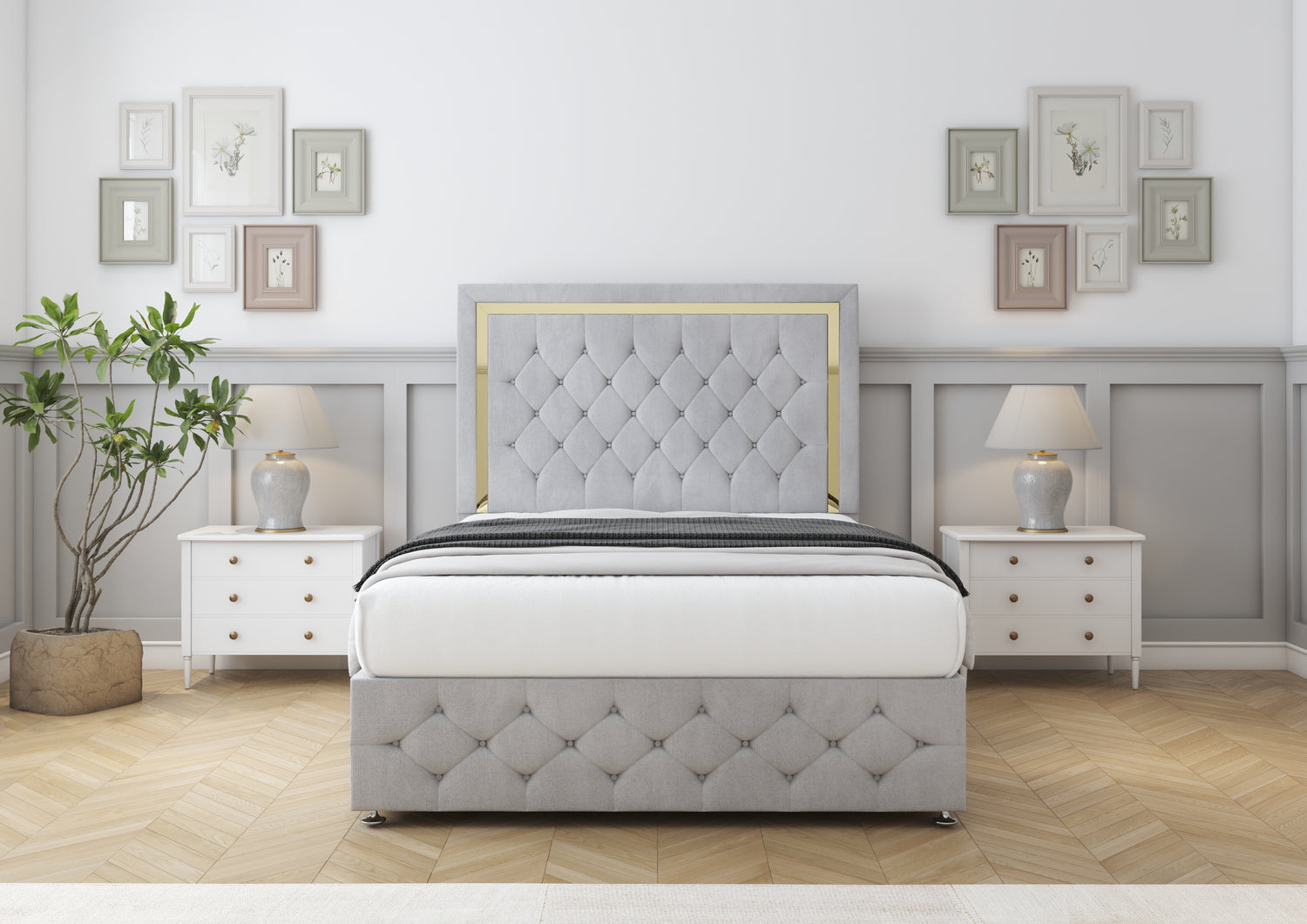 Sofia Gold Divan Bed