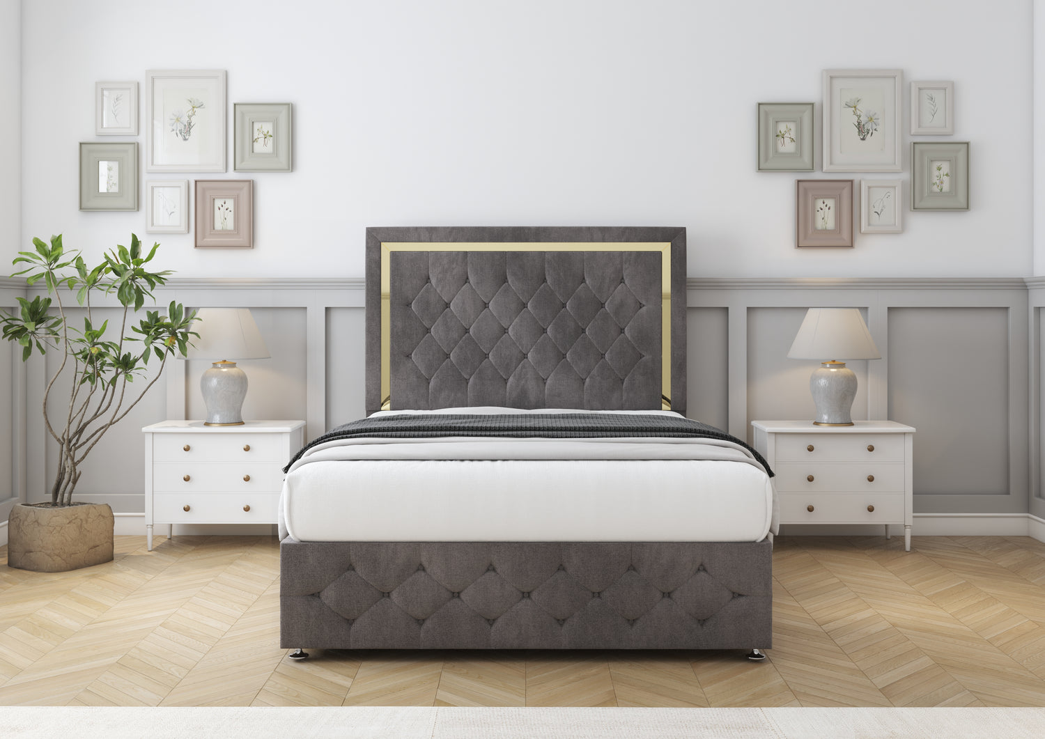 Sofia Gold Divan Bed