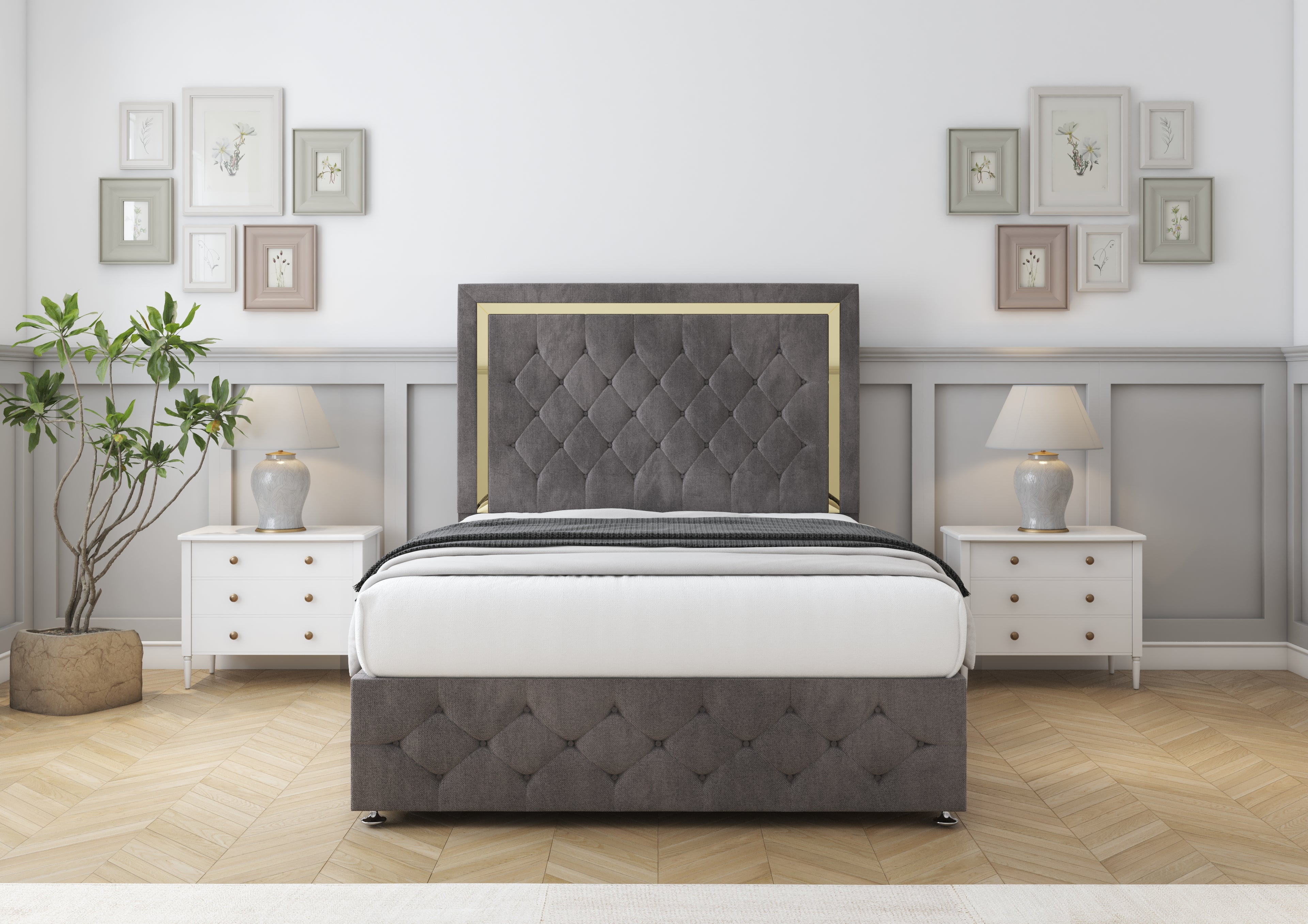 Sofia Gold Divan Bed