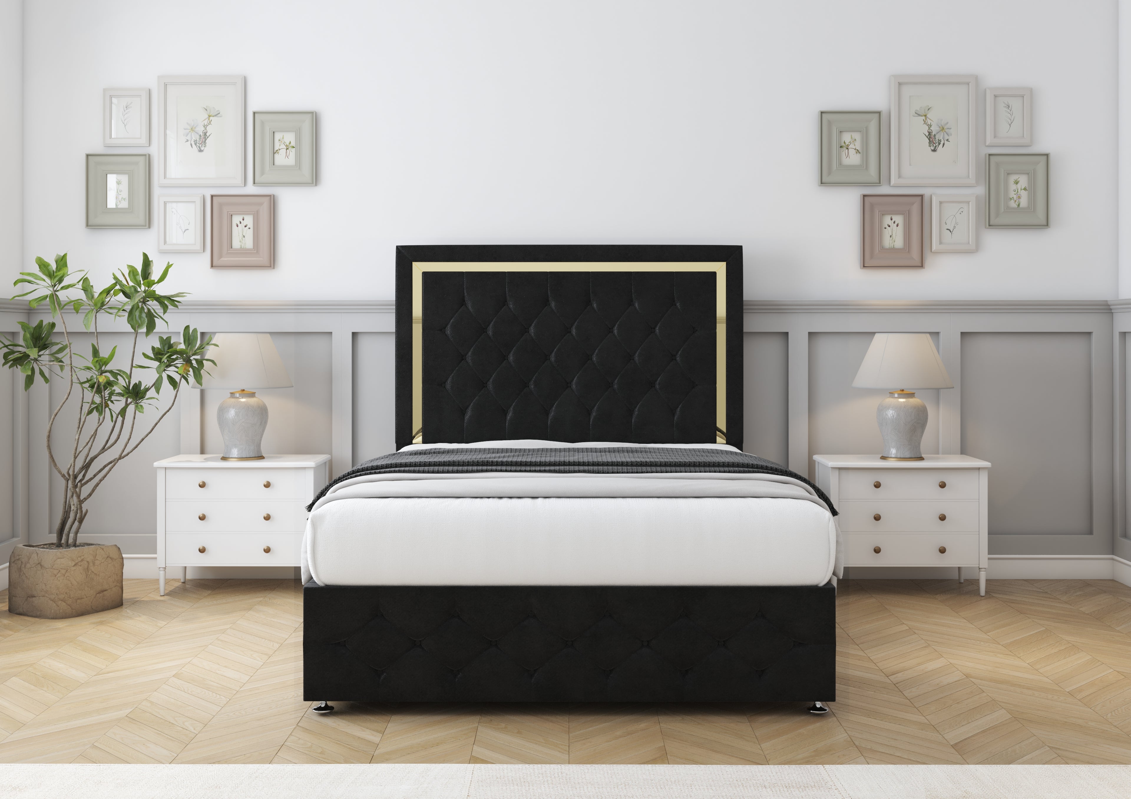 Sofia Gold Divan Bed