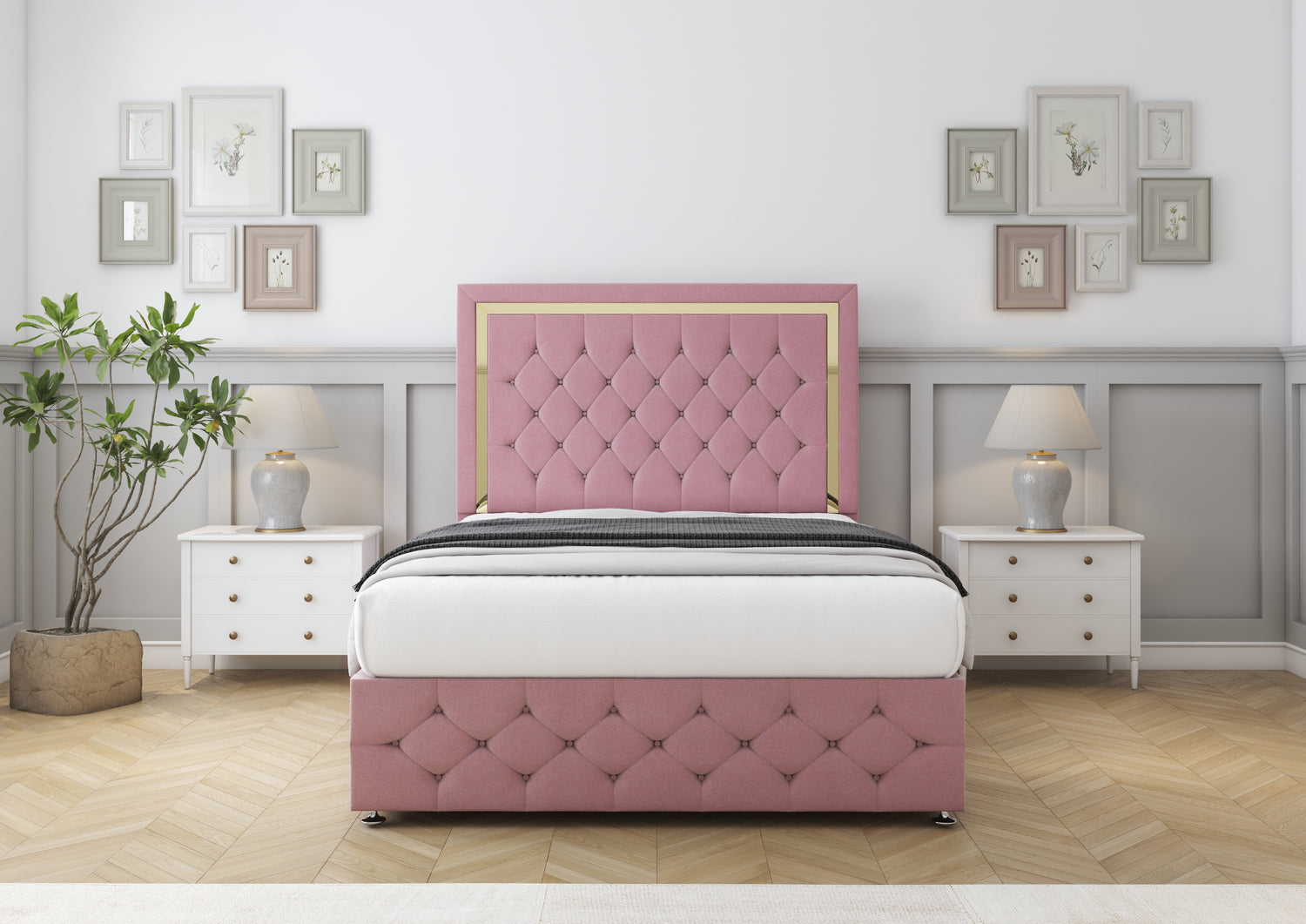 Sofia Gold Divan Bed