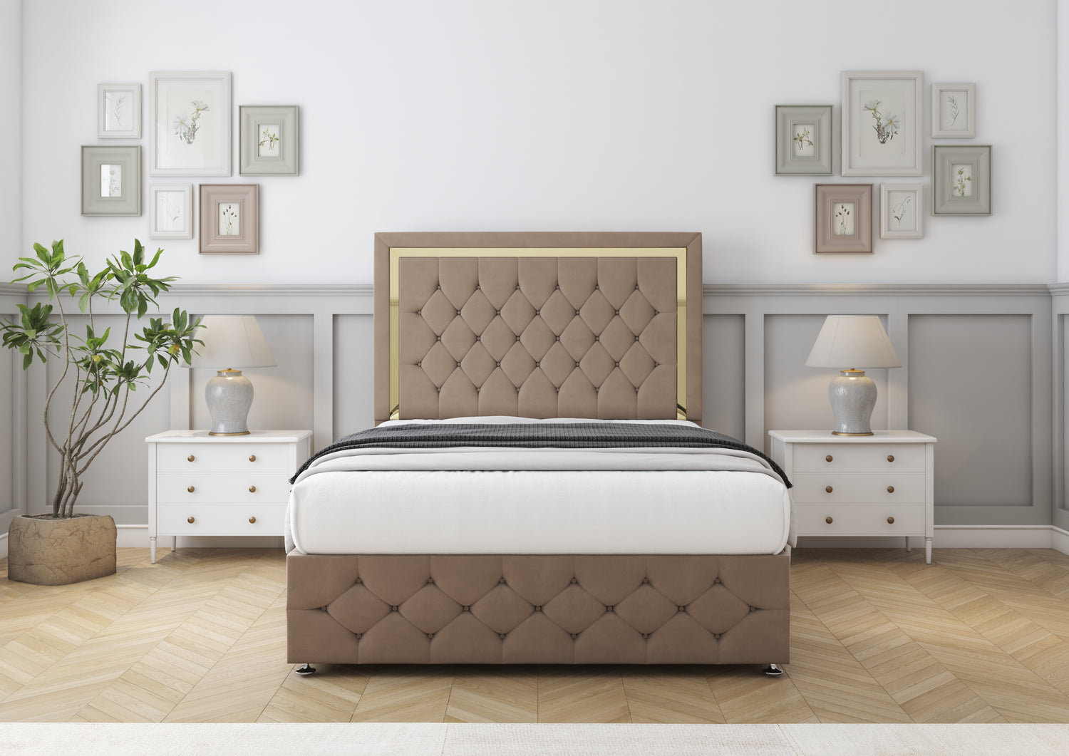 Sofia Gold Divan Bed