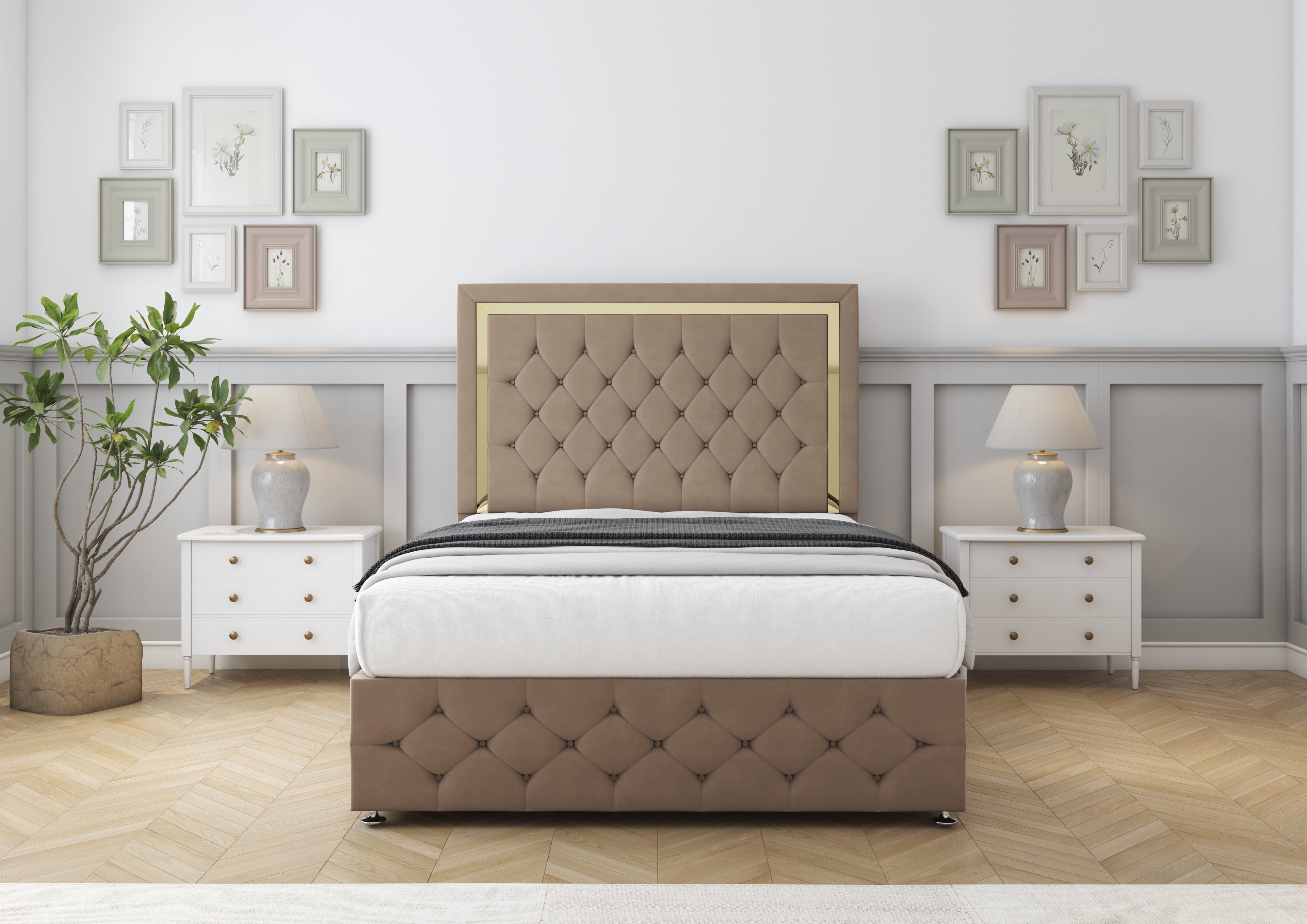 Sofia Gold Divan Bed