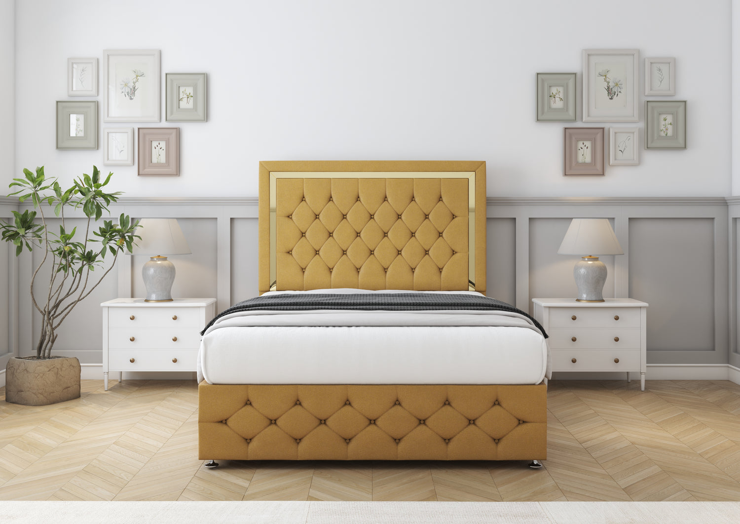 Sofia Gold Divan Bed