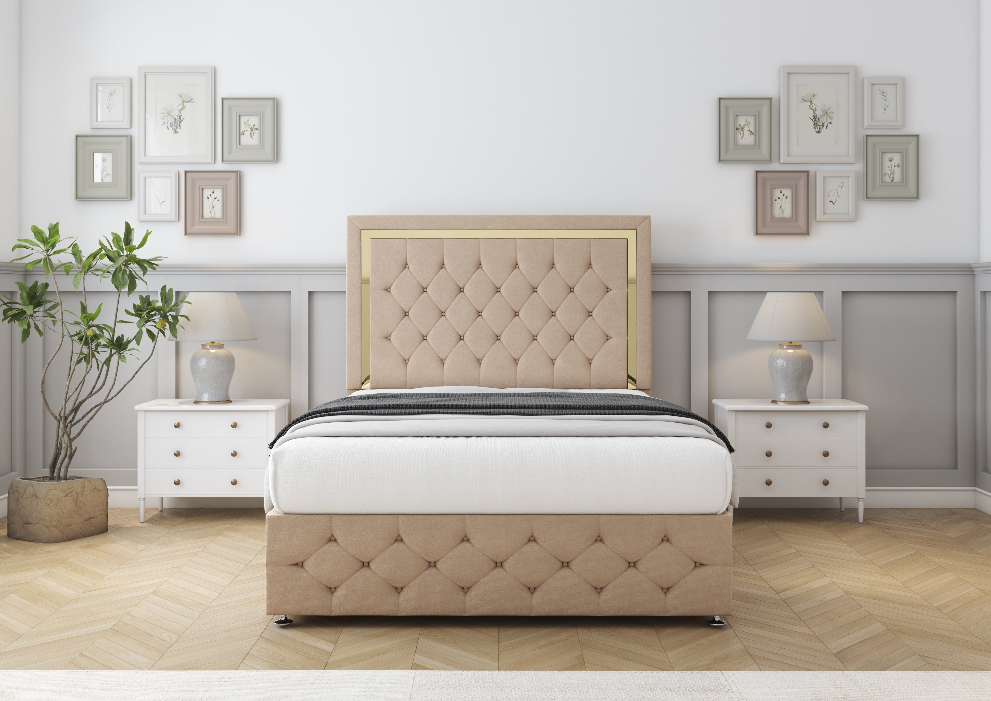 Sofia Gold Divan Bed