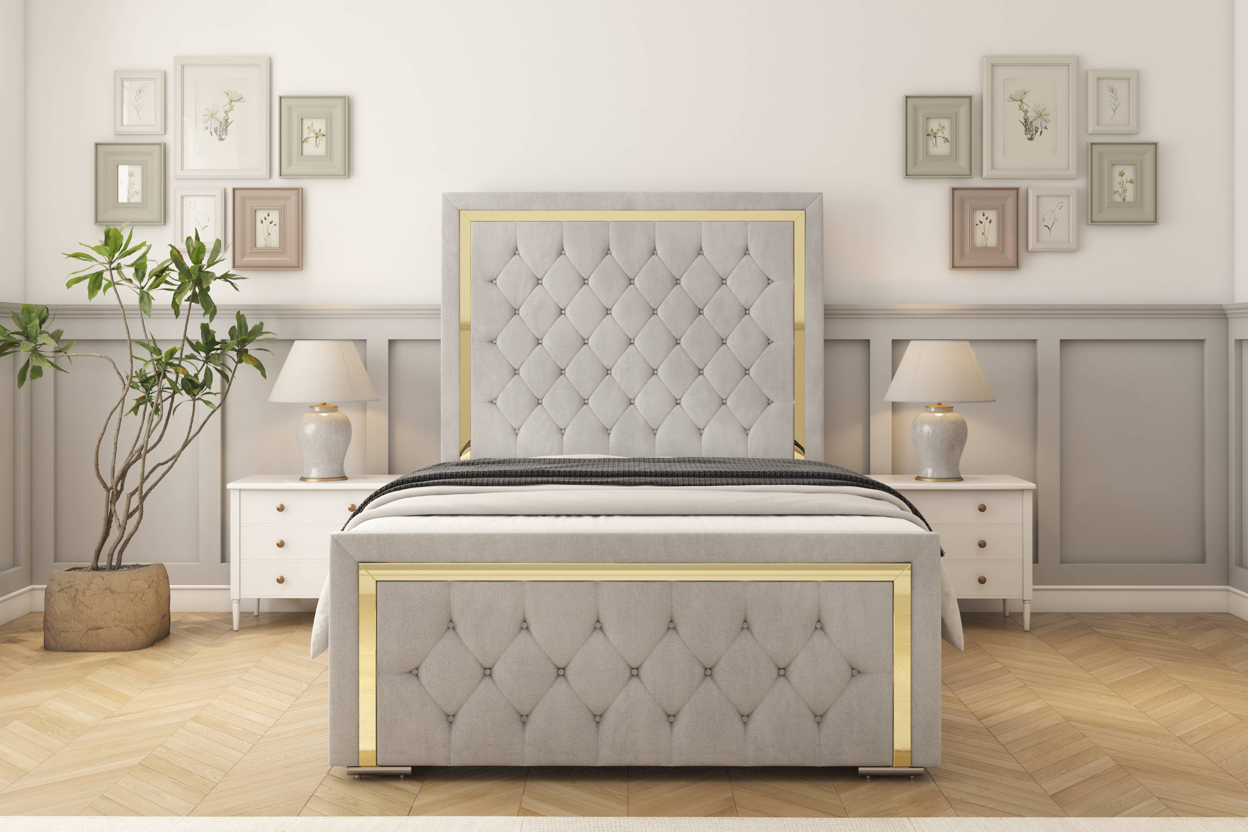Sofia Gold Bed Frame